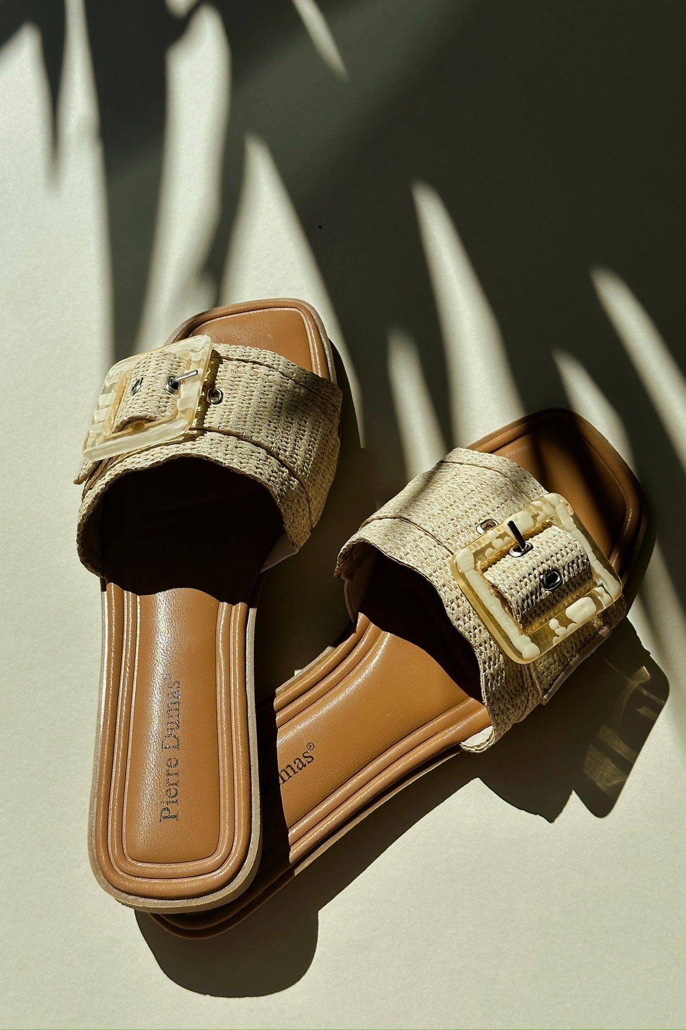 FINAL SALE - Along The Shore Natural Straw Slide Sandals