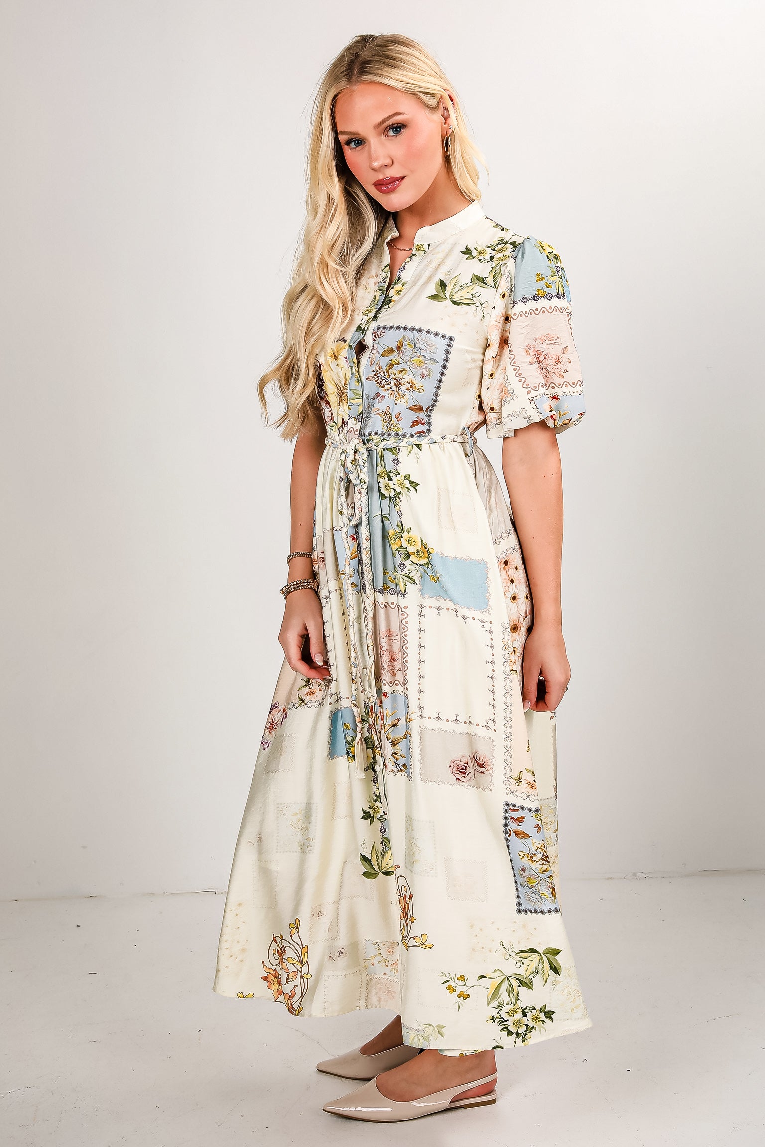 Perfectly You Natural Floral Maxi Dress
