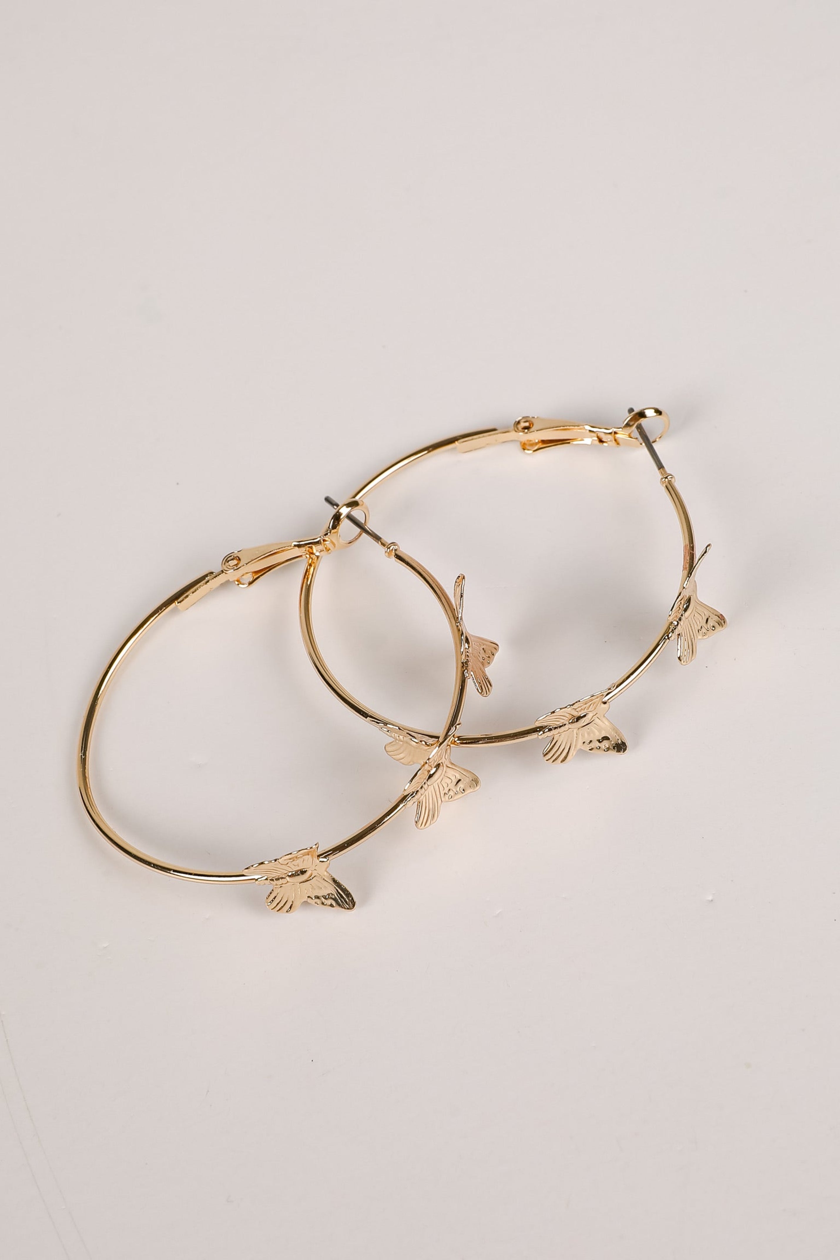 Juliette Gold Butterfly Hoop Earrings