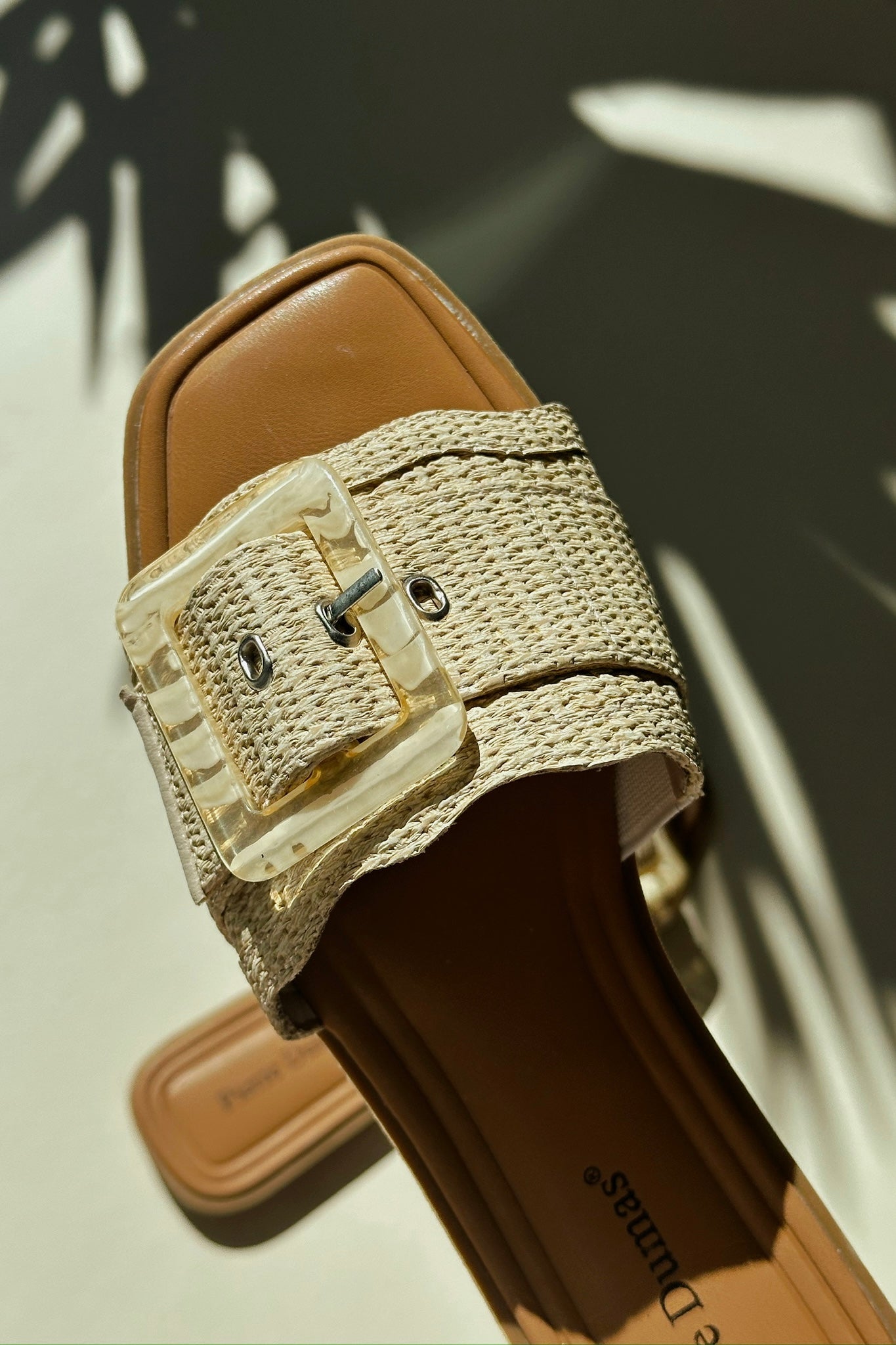 FINAL SALE - Along The Shore Natural Straw Slide Sandals