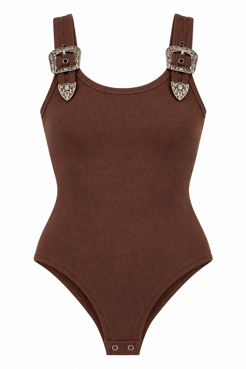 Silver Spur Buckle Strap Bodysuit