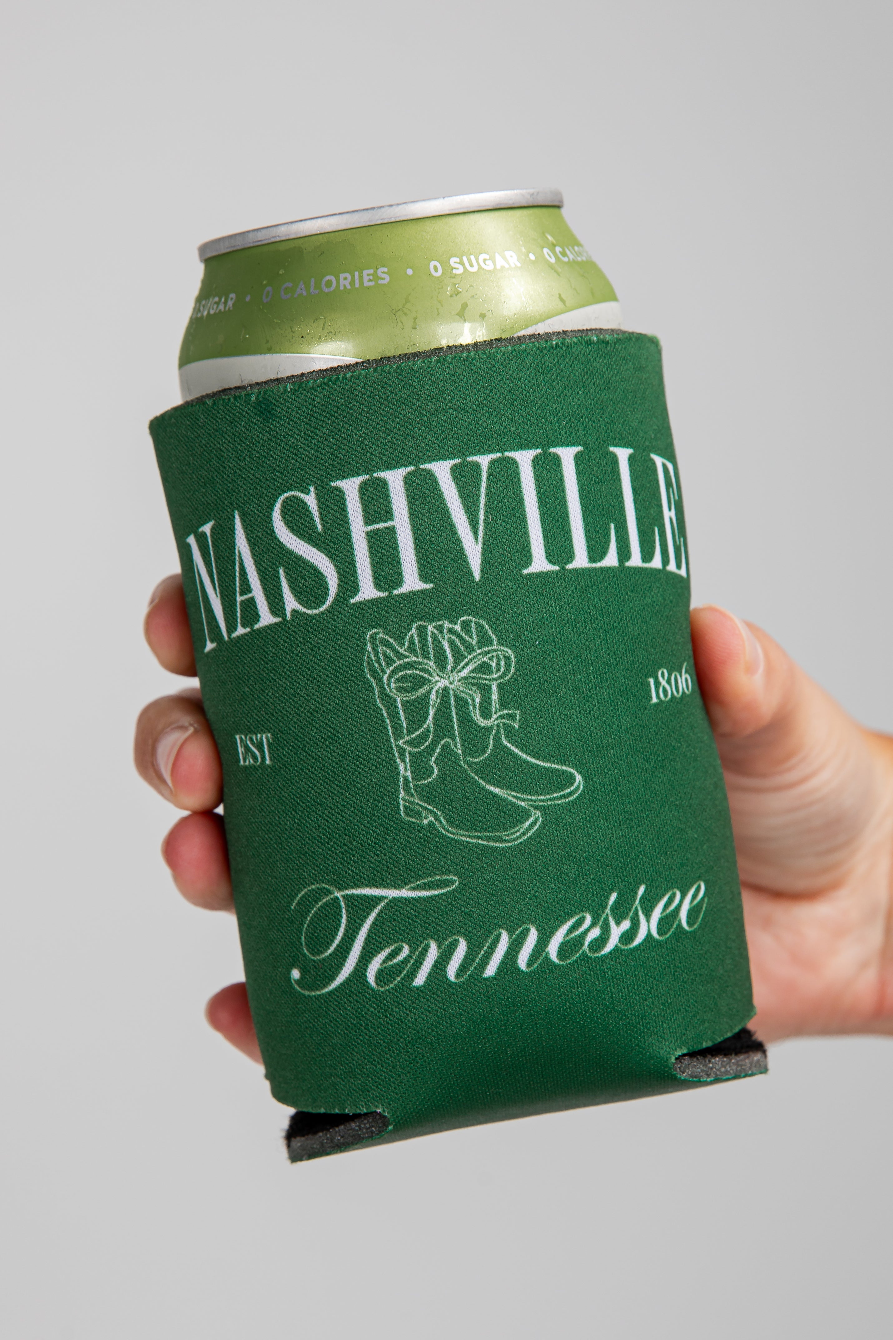 Green can cooler with &