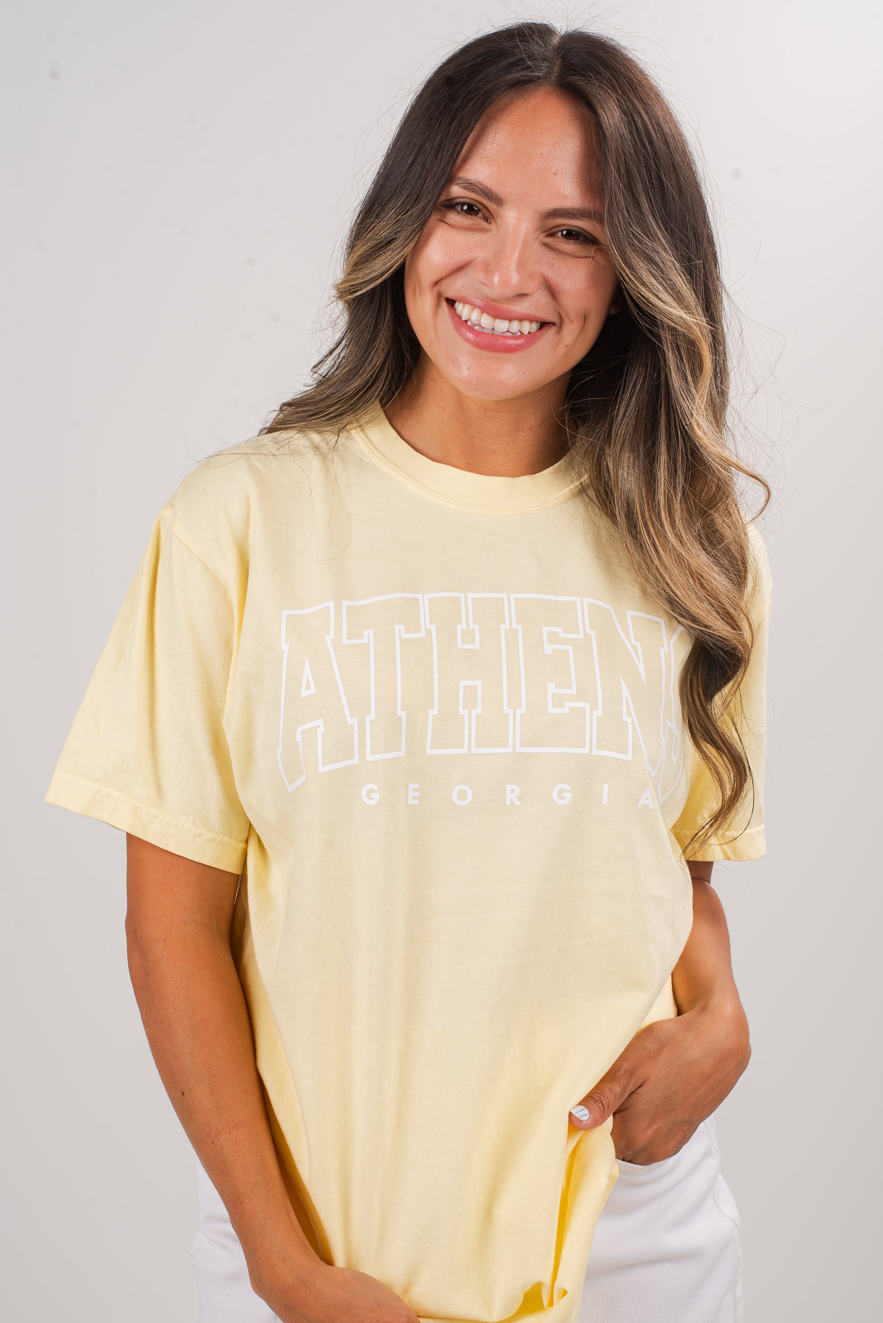 Yellow Athens Georgia Tee