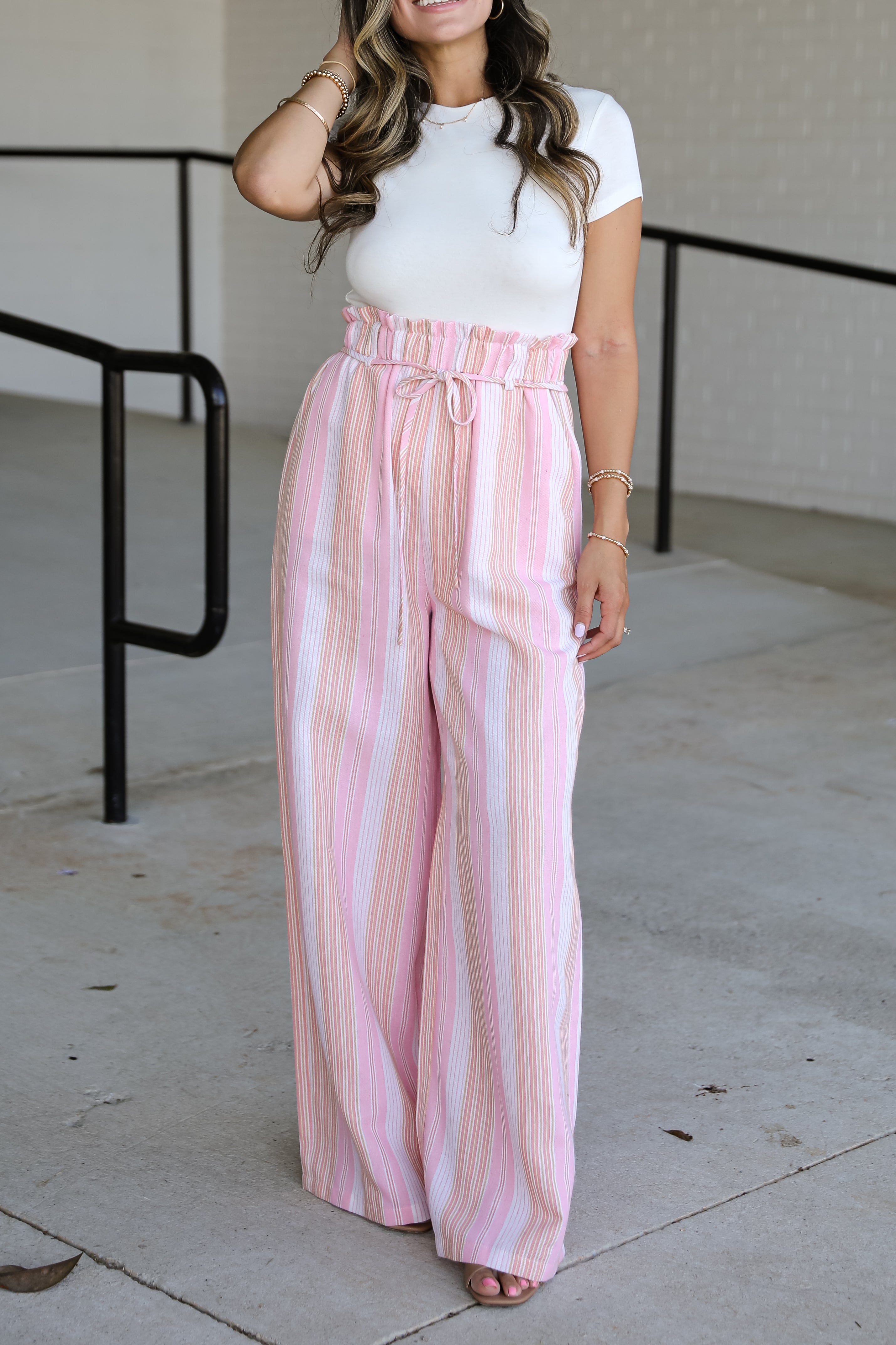 Own The Look Pink Striped Pants