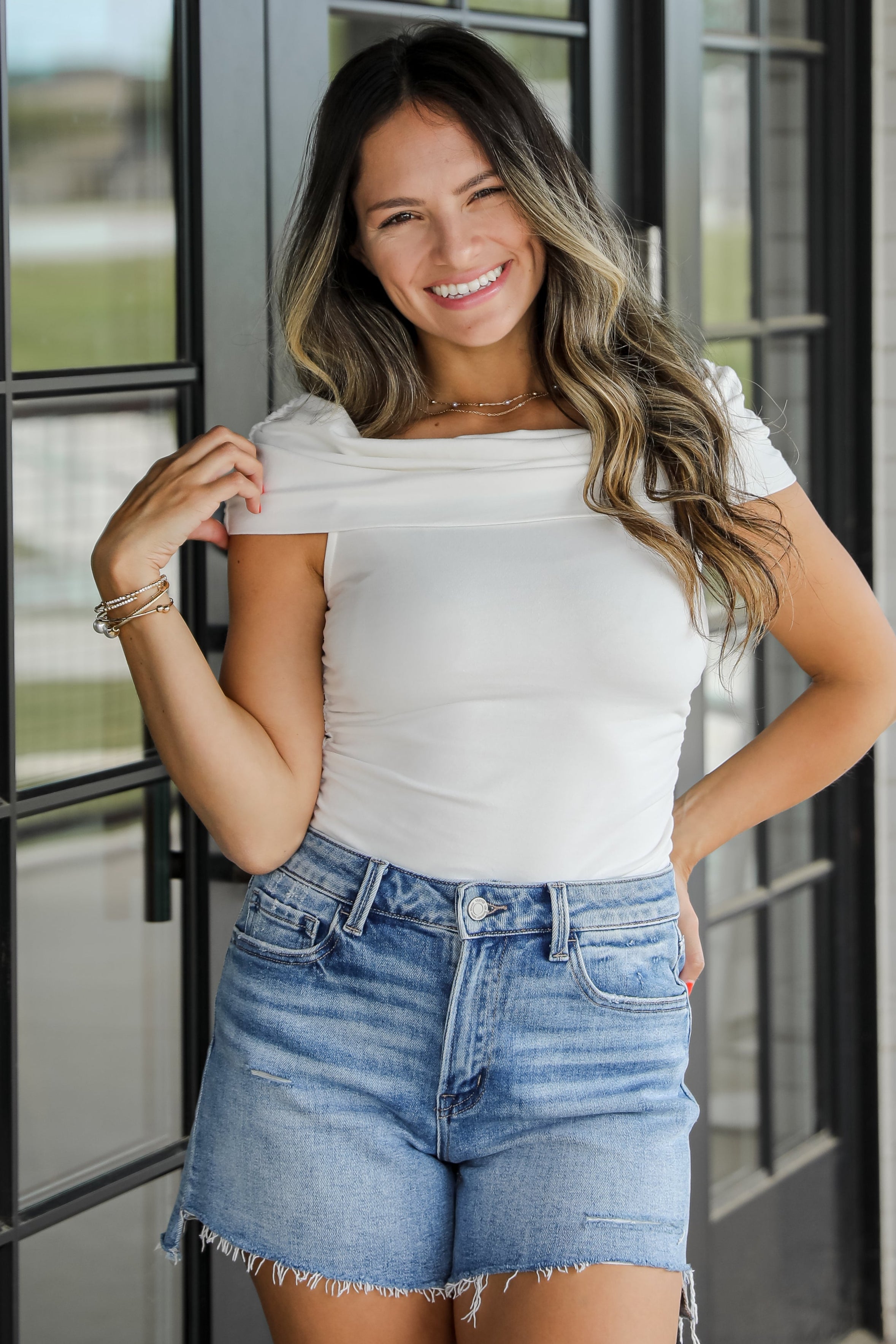 Stay Awhile Off-The-Shoulder Top