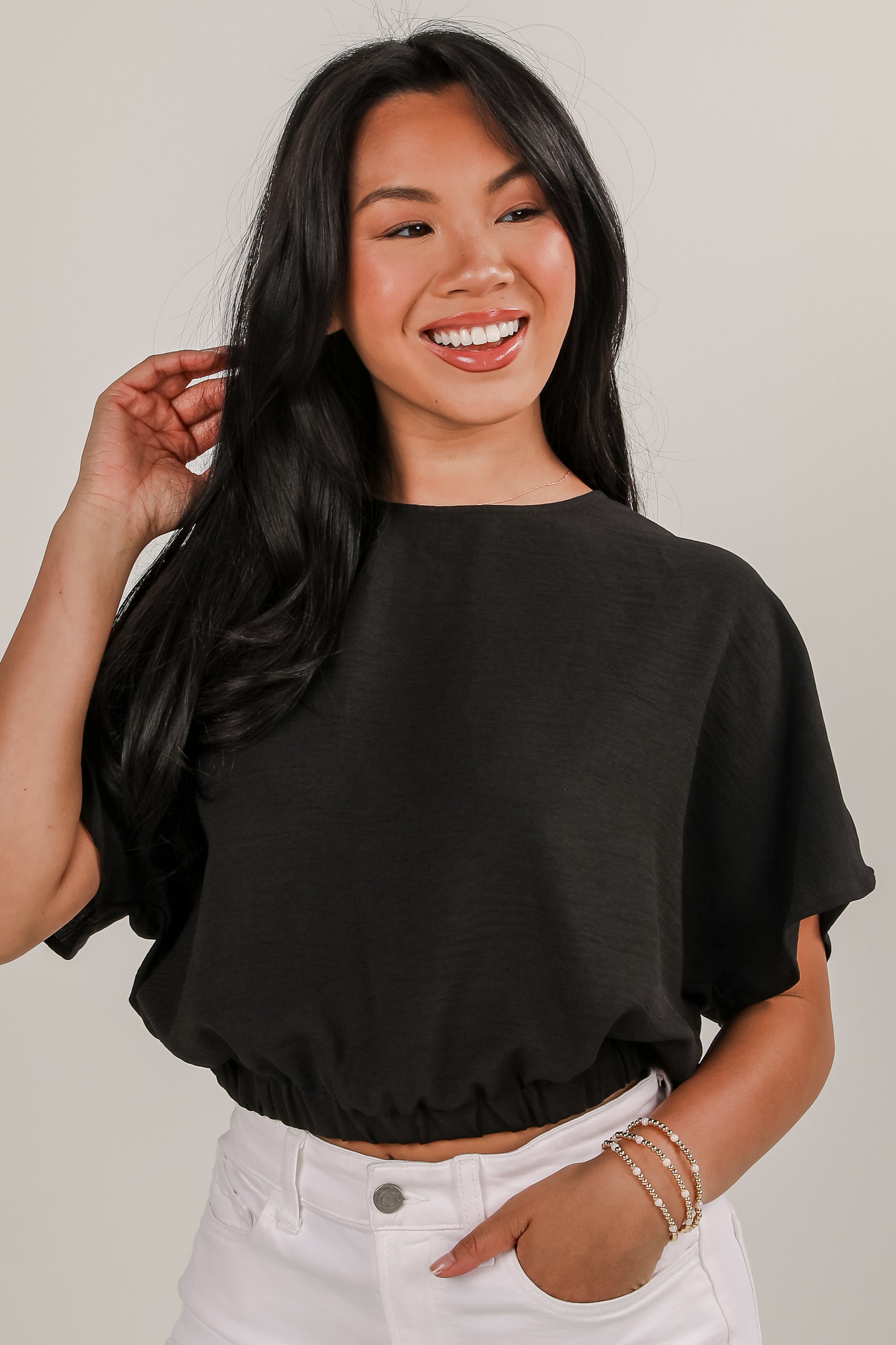 Make It Your Own Black Blouse