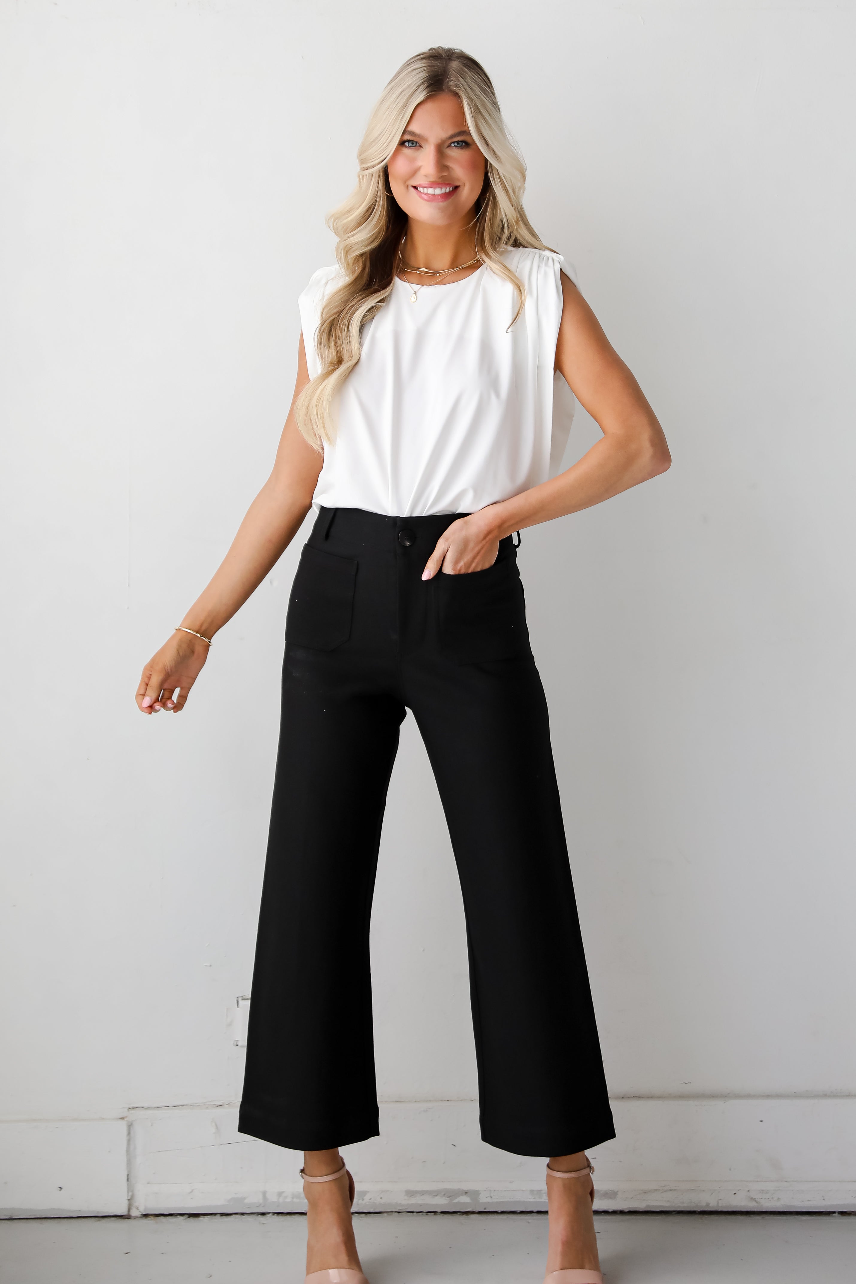 high waisted Black Trouser Pants. Pants for women