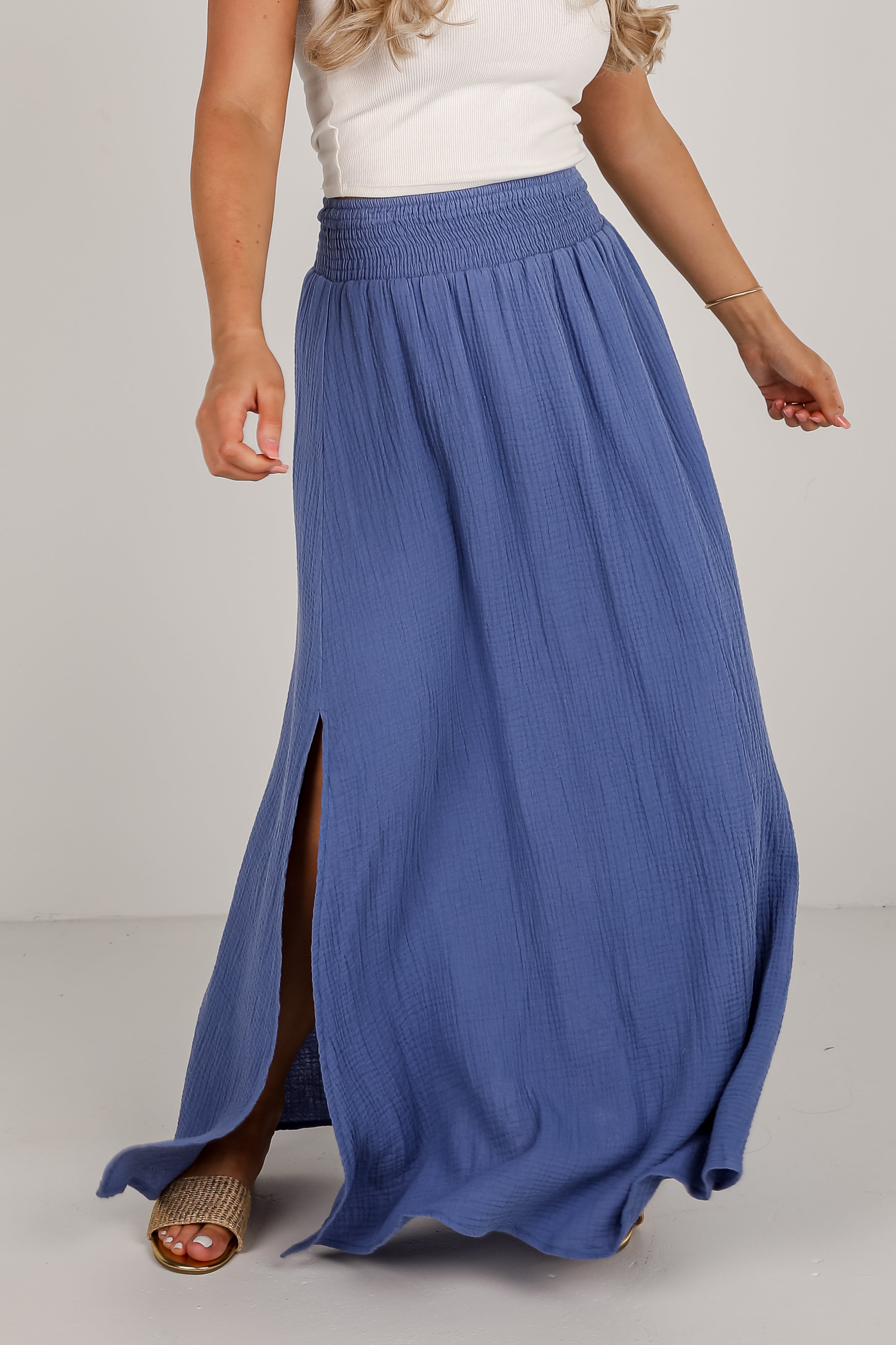 Exceptionally Styled Linen Maxi Skirt