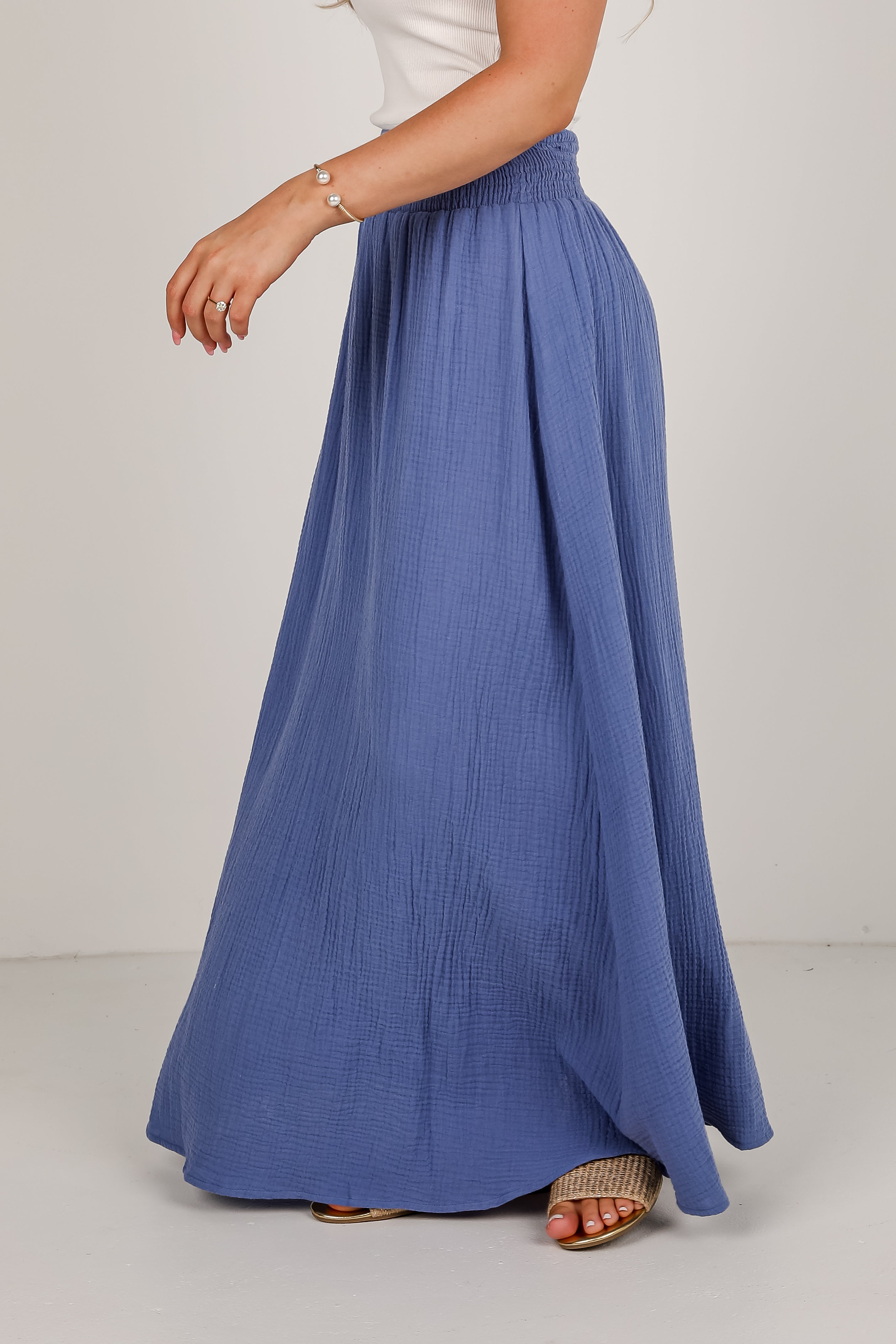 Exceptionally Styled Linen Maxi Skirt