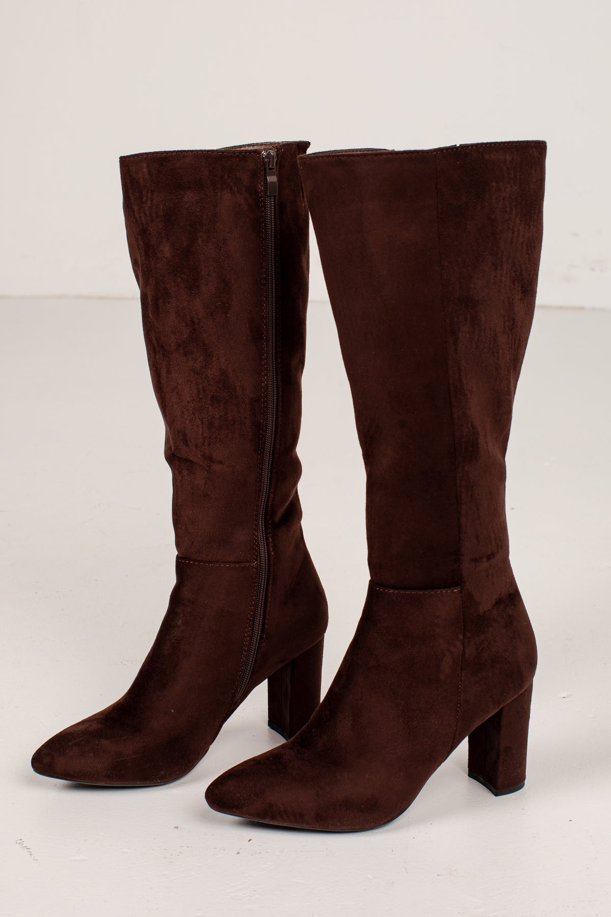 A Chic Arrival Suede Knee High Boots