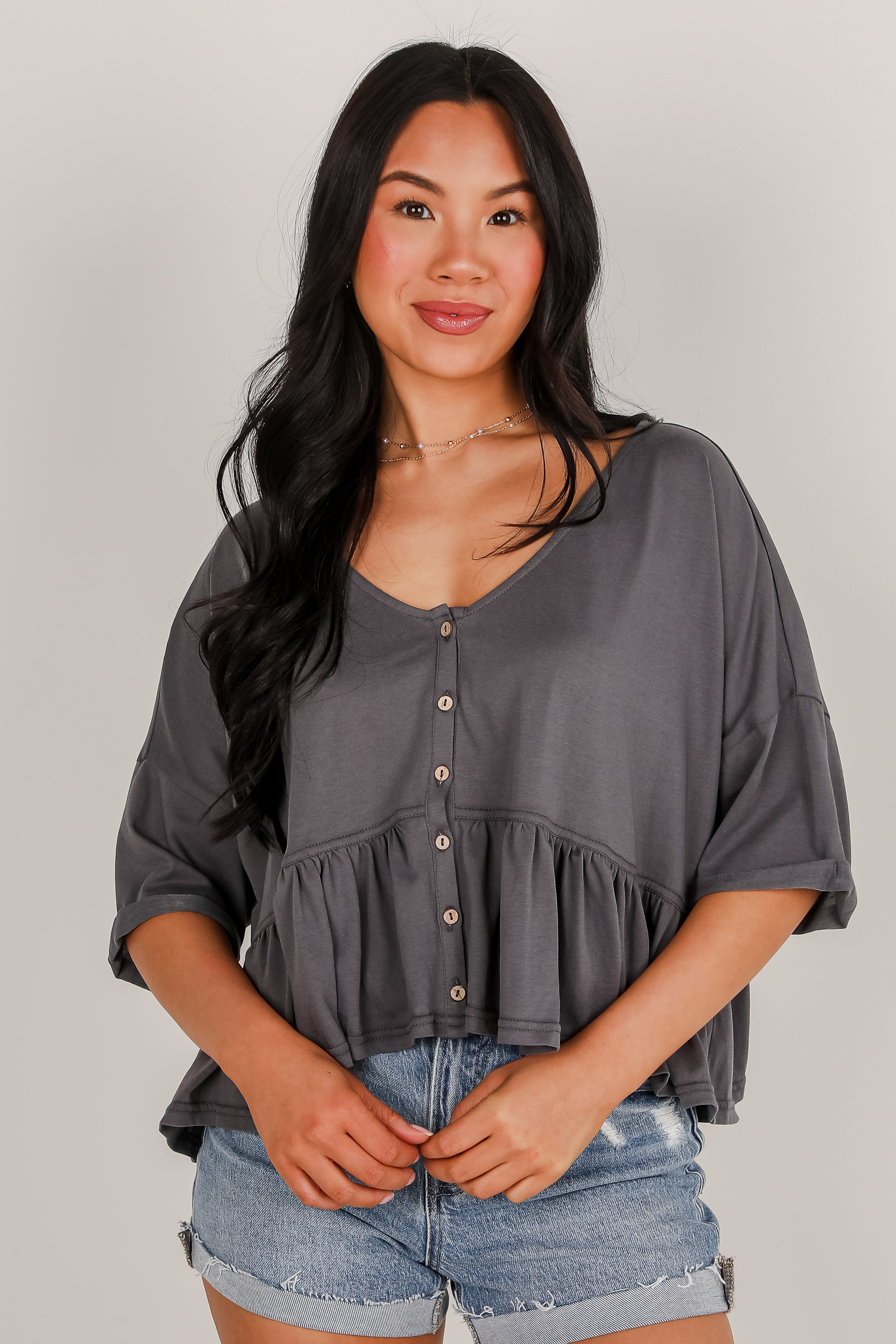 Breezy Charm Babydoll Top