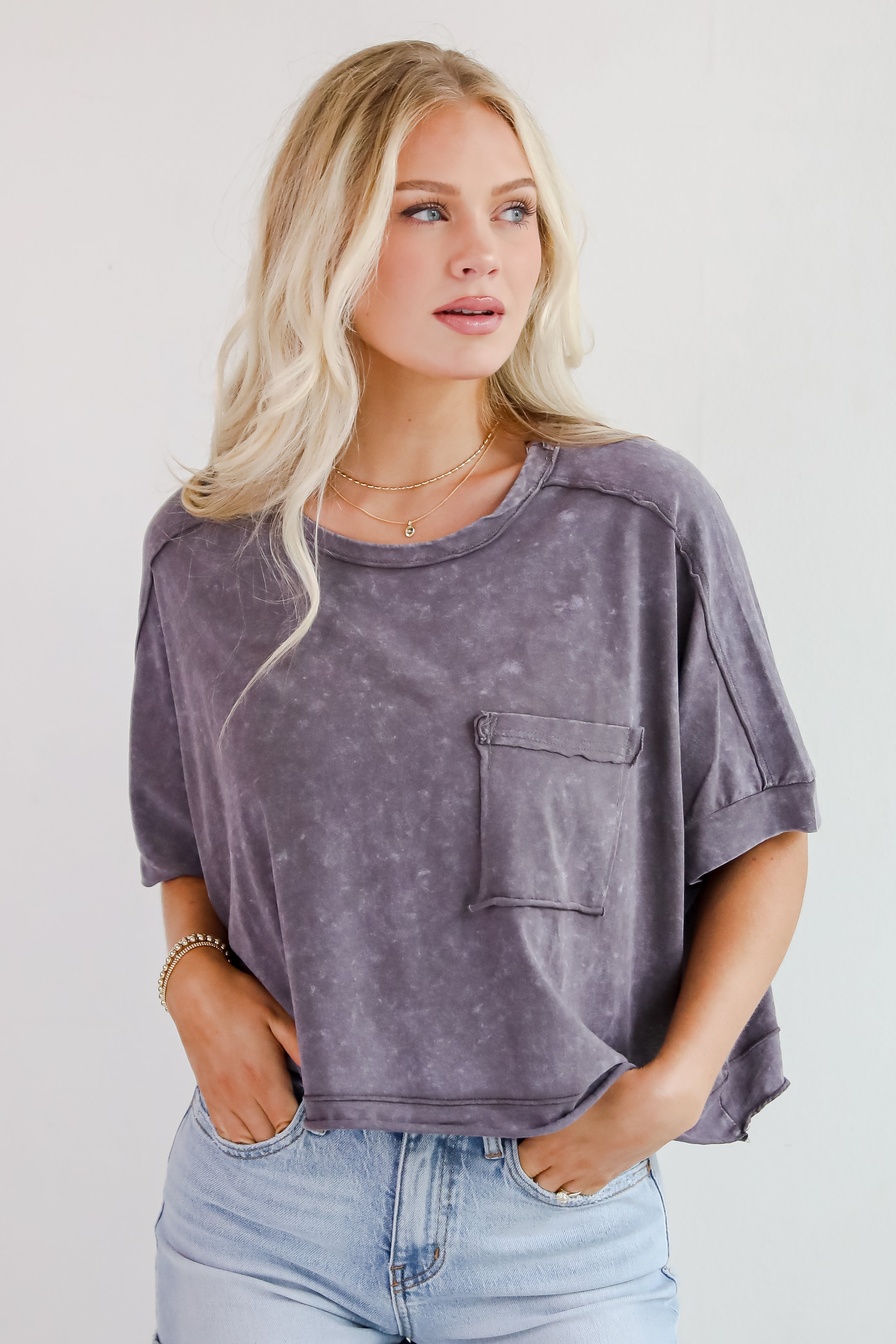 Callie Acid Washed Tee