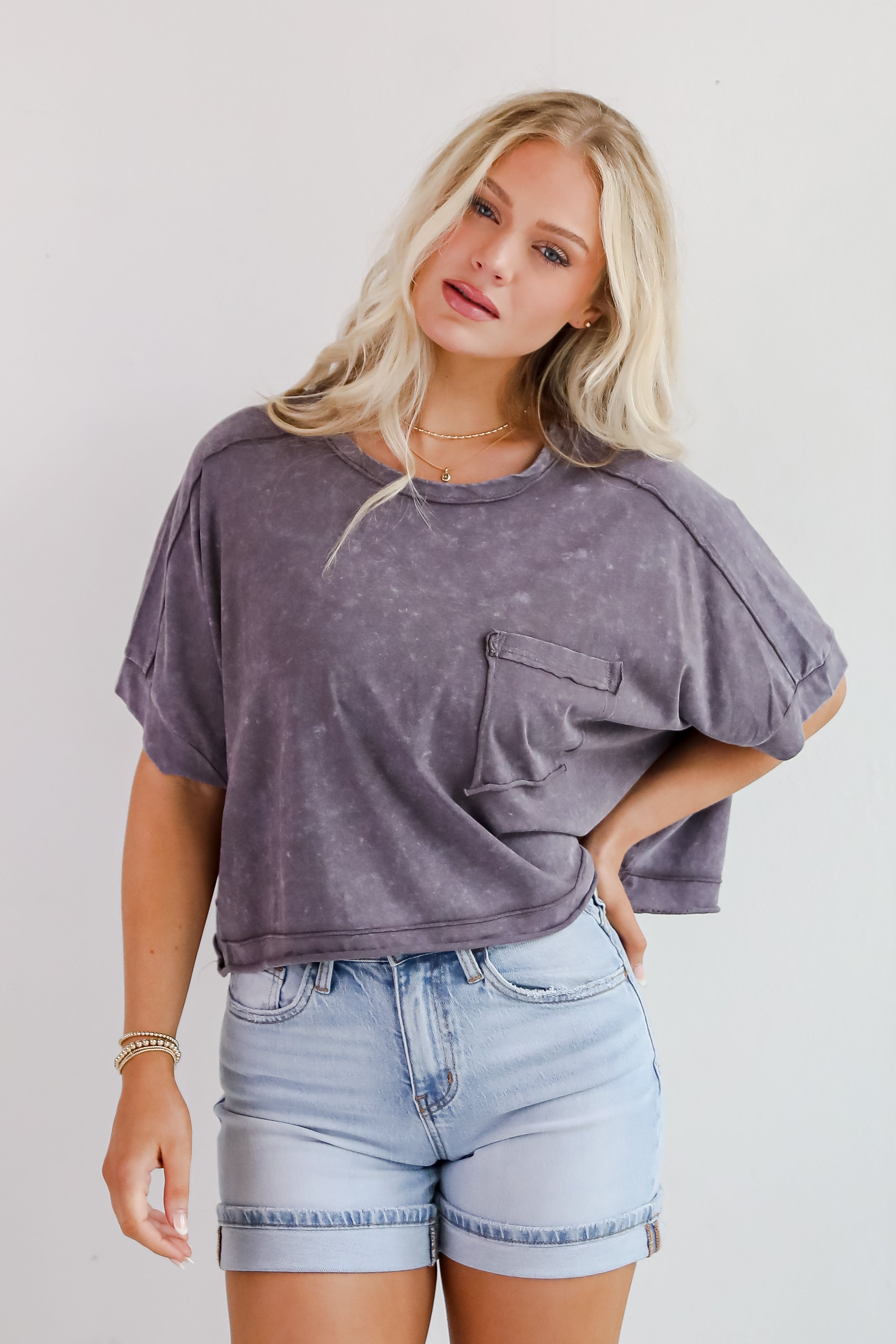 Callie Acid Washed Tee
