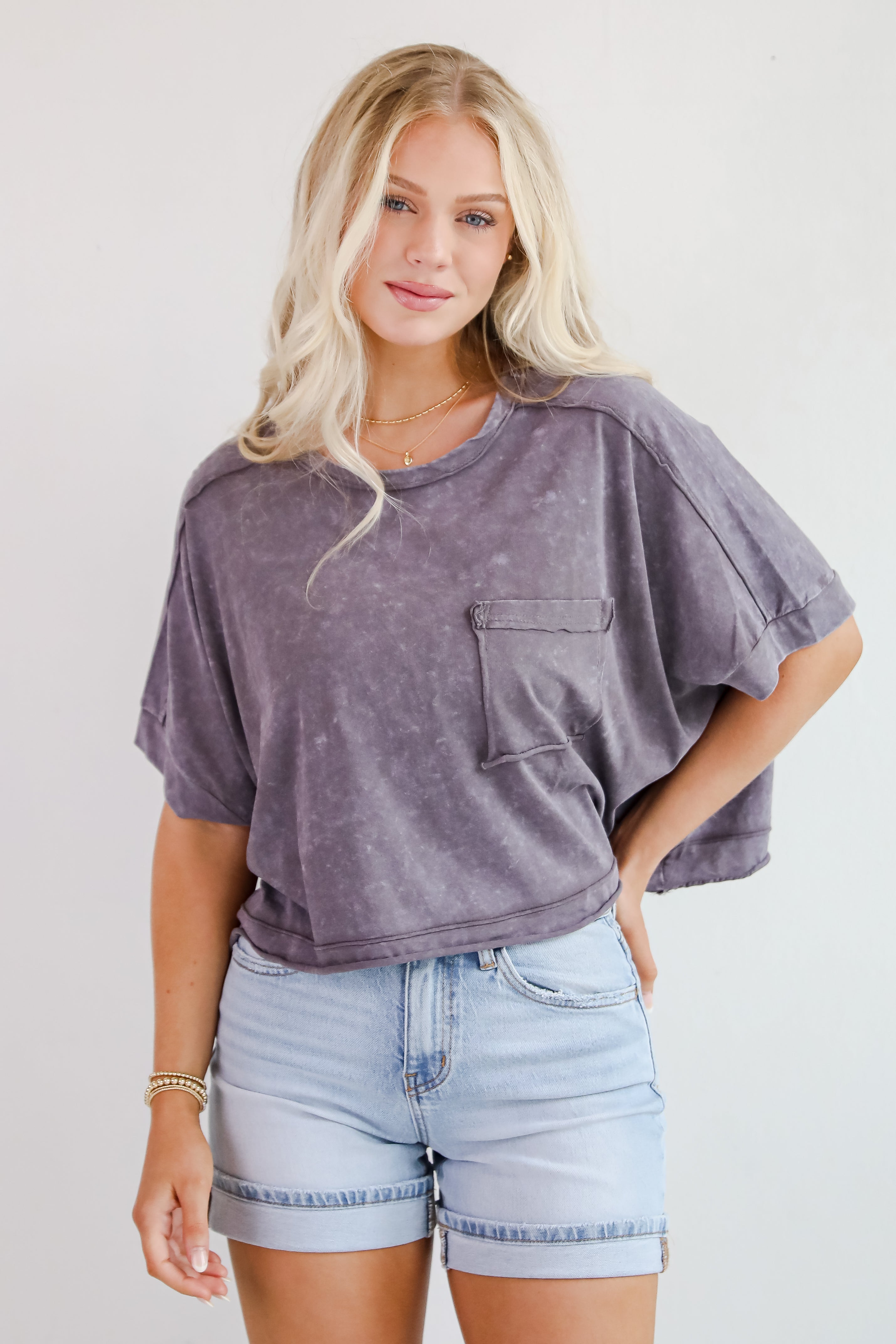 Callie Acid Washed Tee