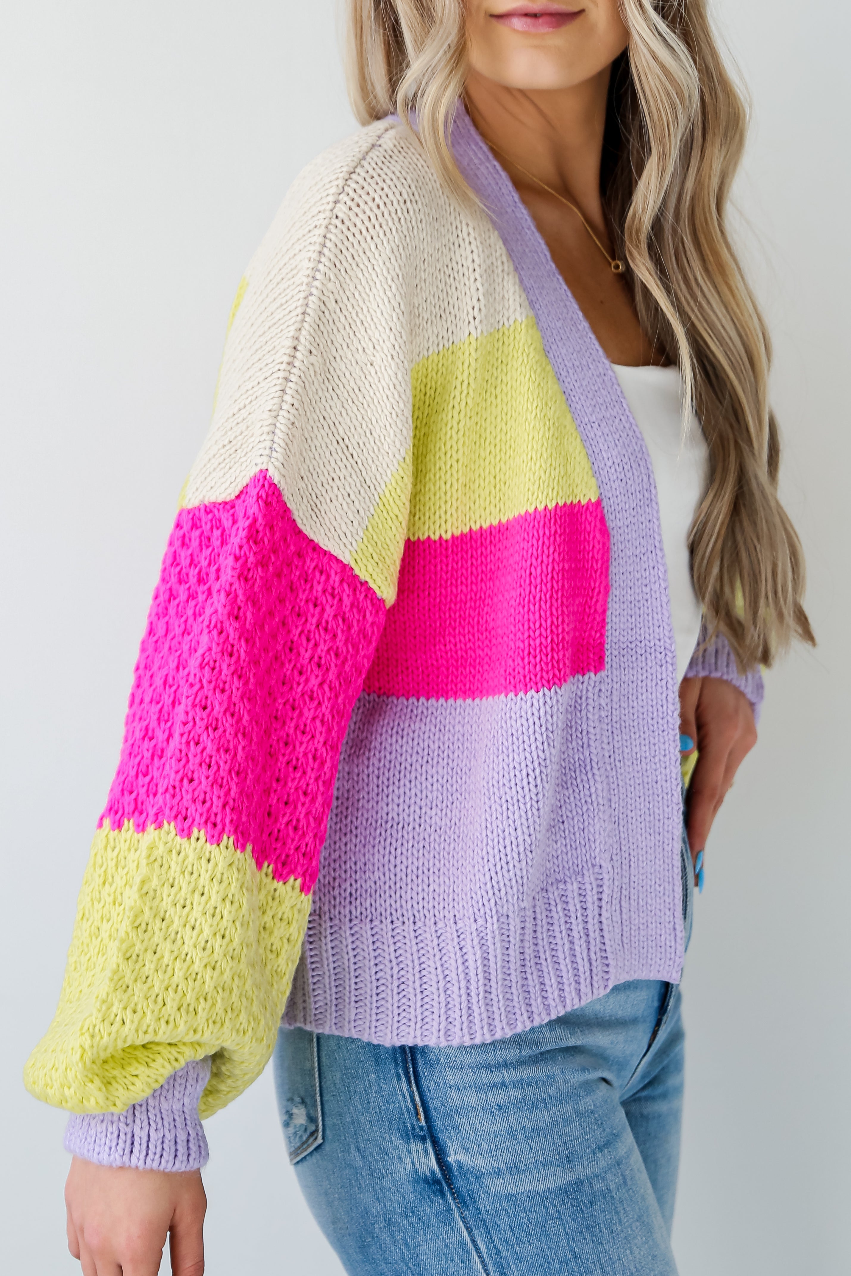 cozy Color Block Cardigan