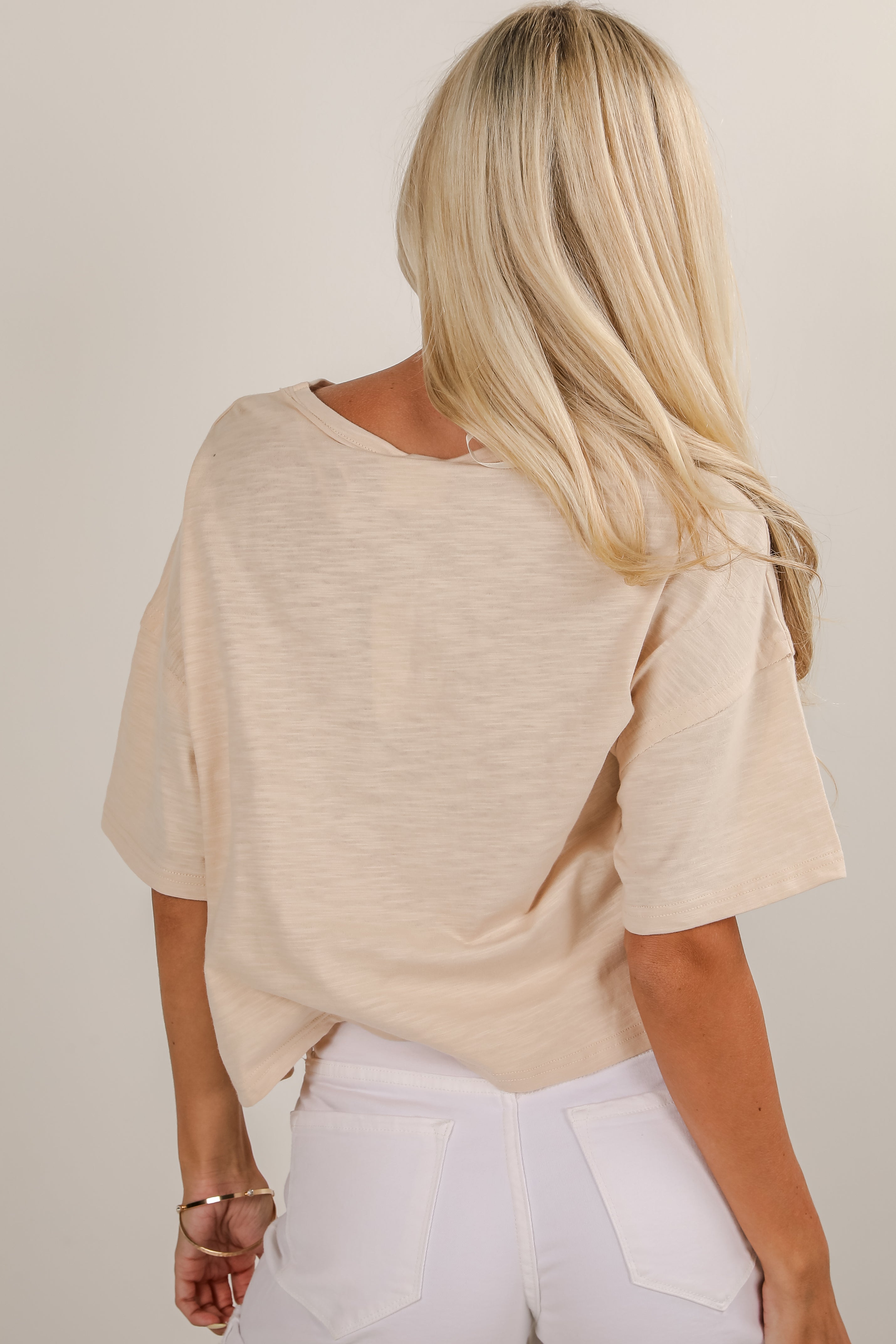 Cream Howdy Graphic Tee