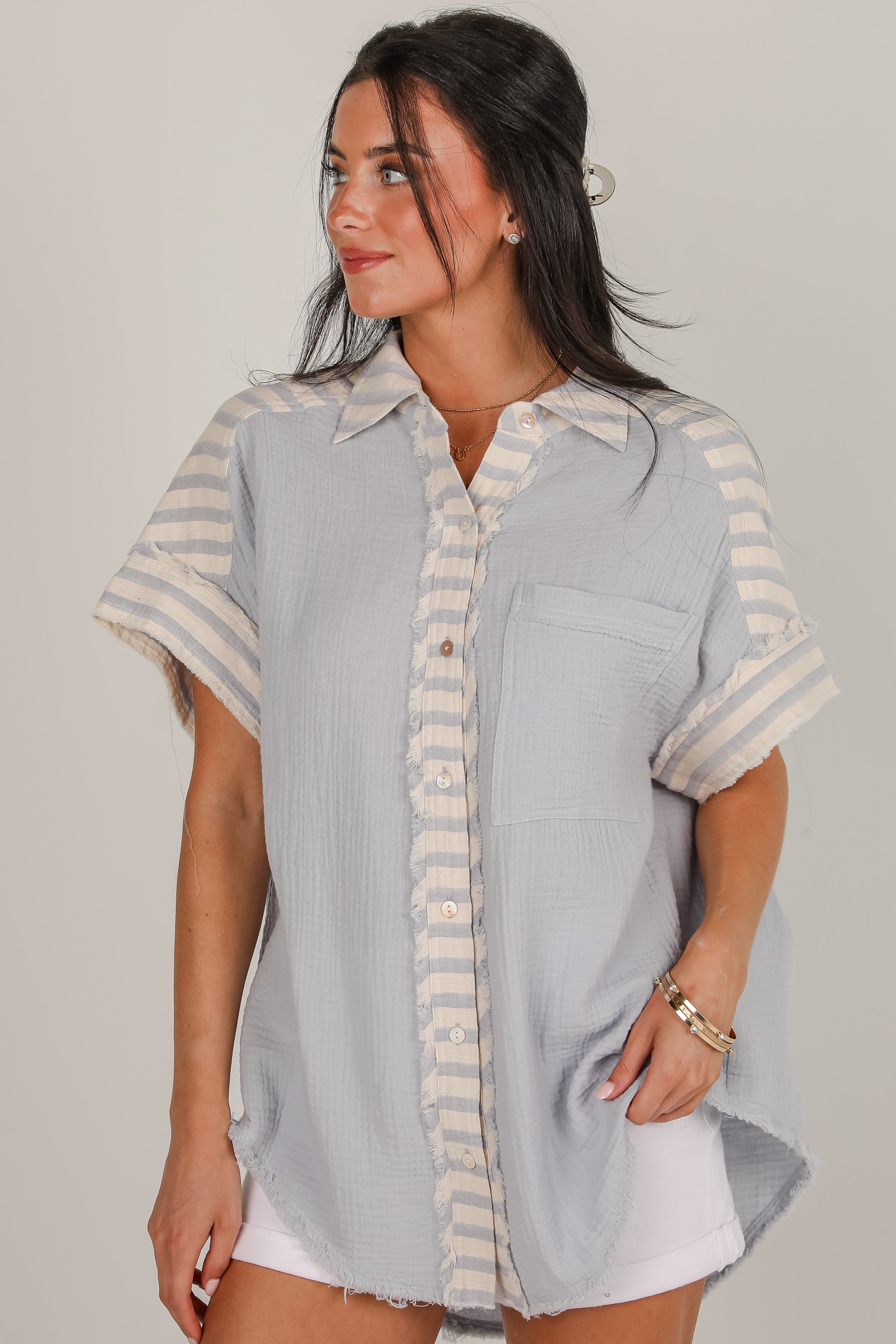 Perfected Sweetness Linen Blouse