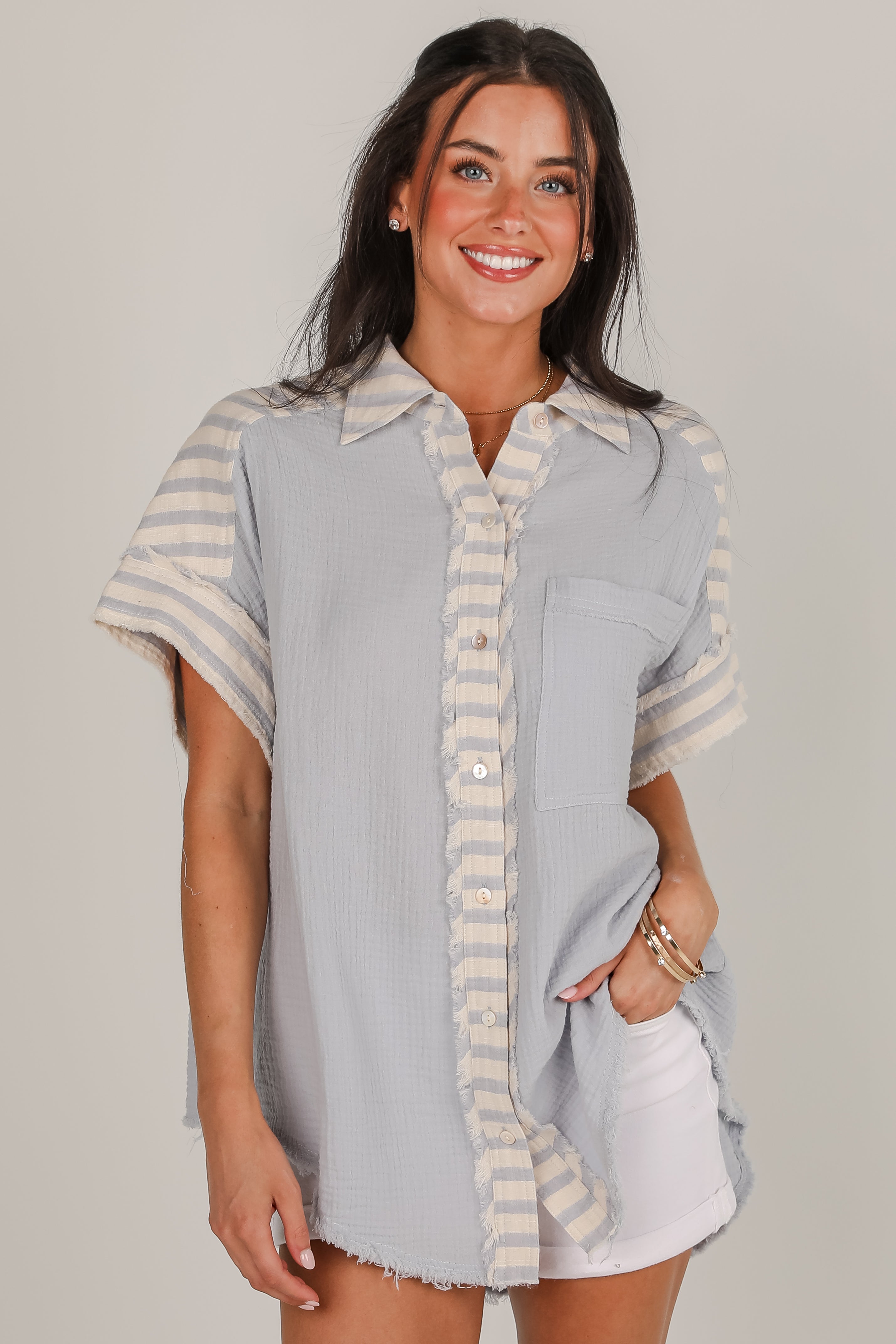 Perfected Sweetness Linen Blouse