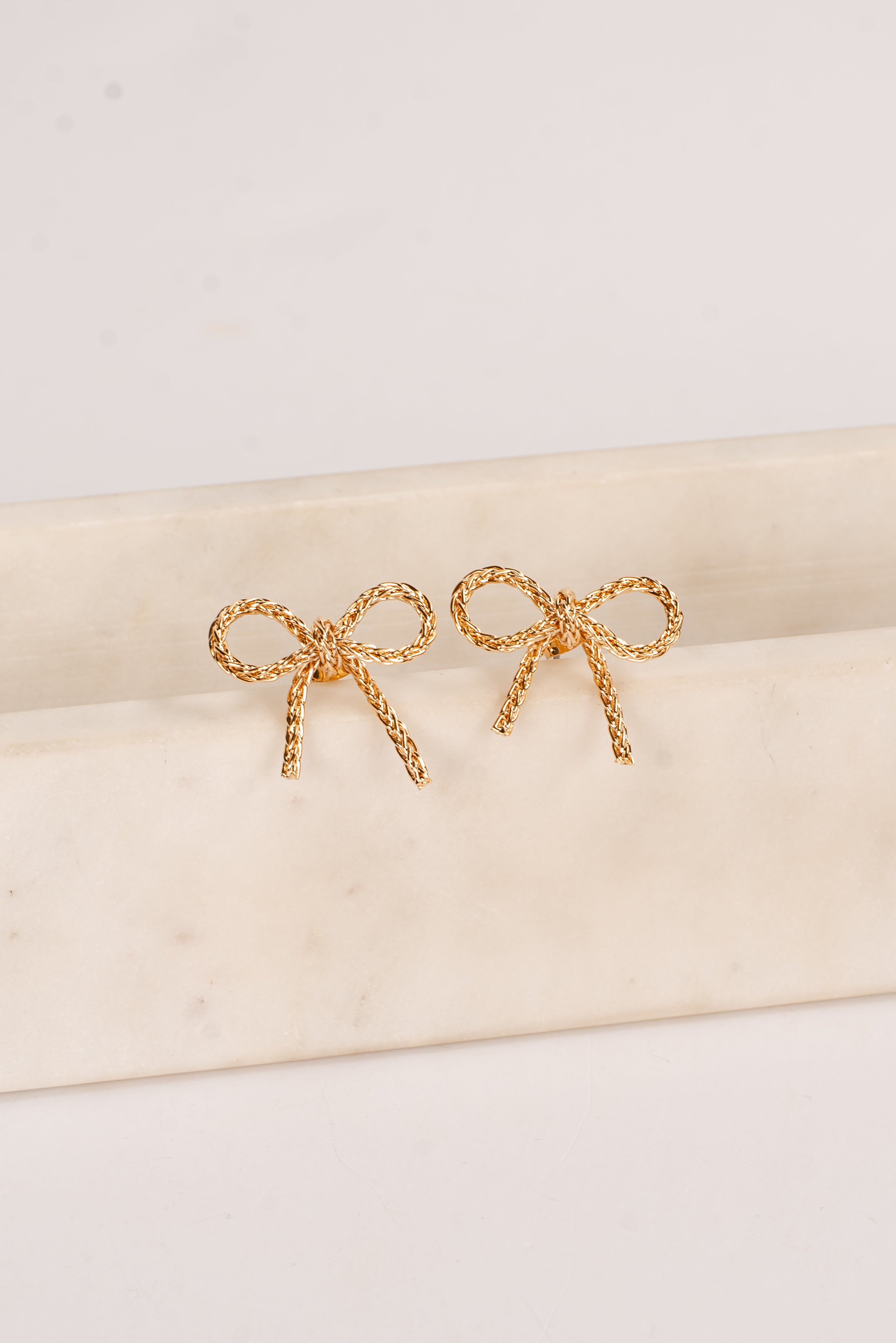 Bianca Gold Bow Earrings