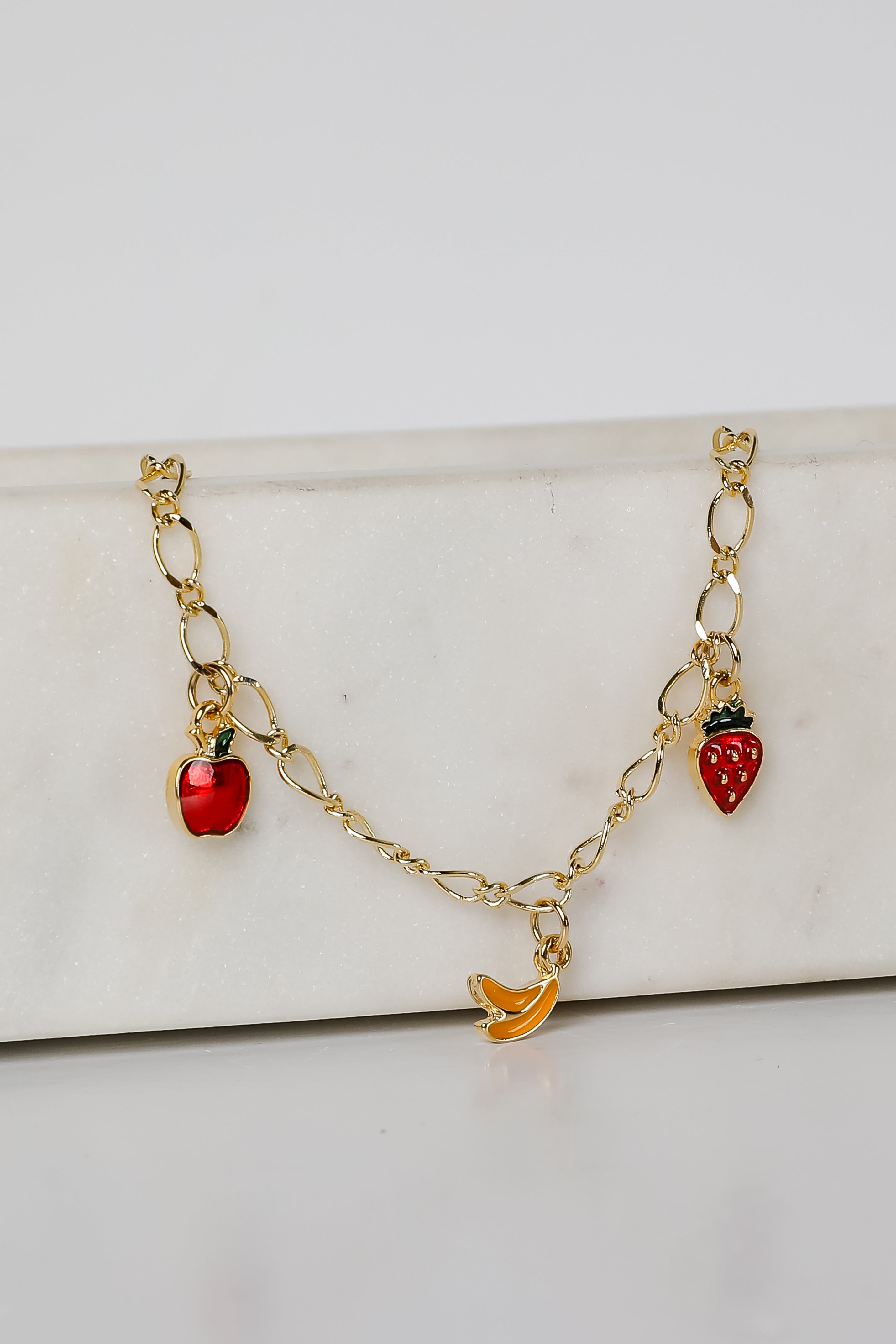 Aurora Gold Fruit Charm Bracelet