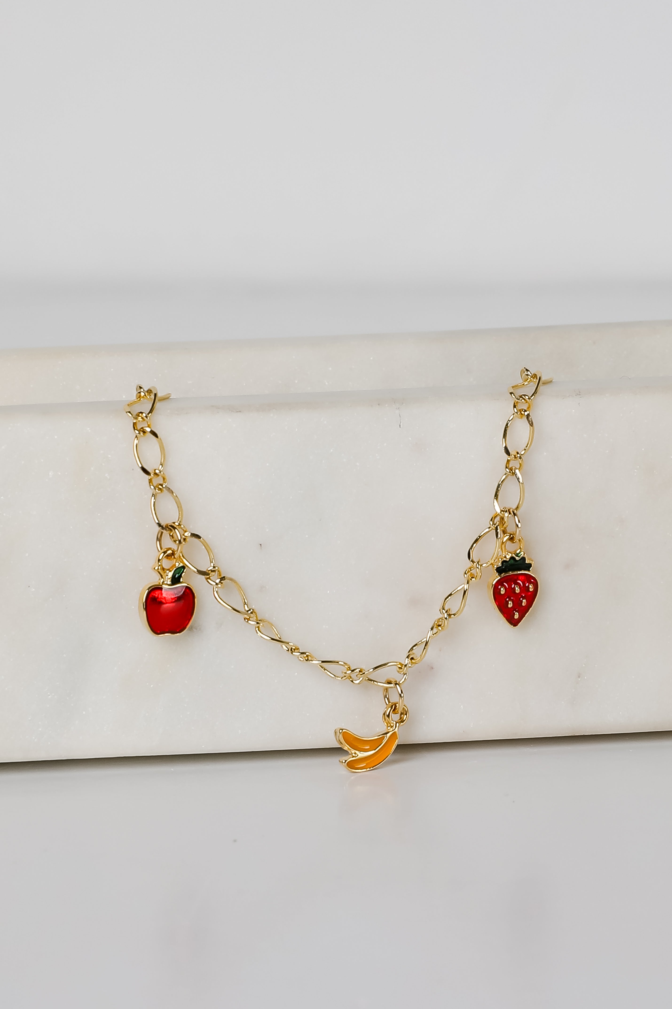 Aurora Gold Fruit Charm Bracelet