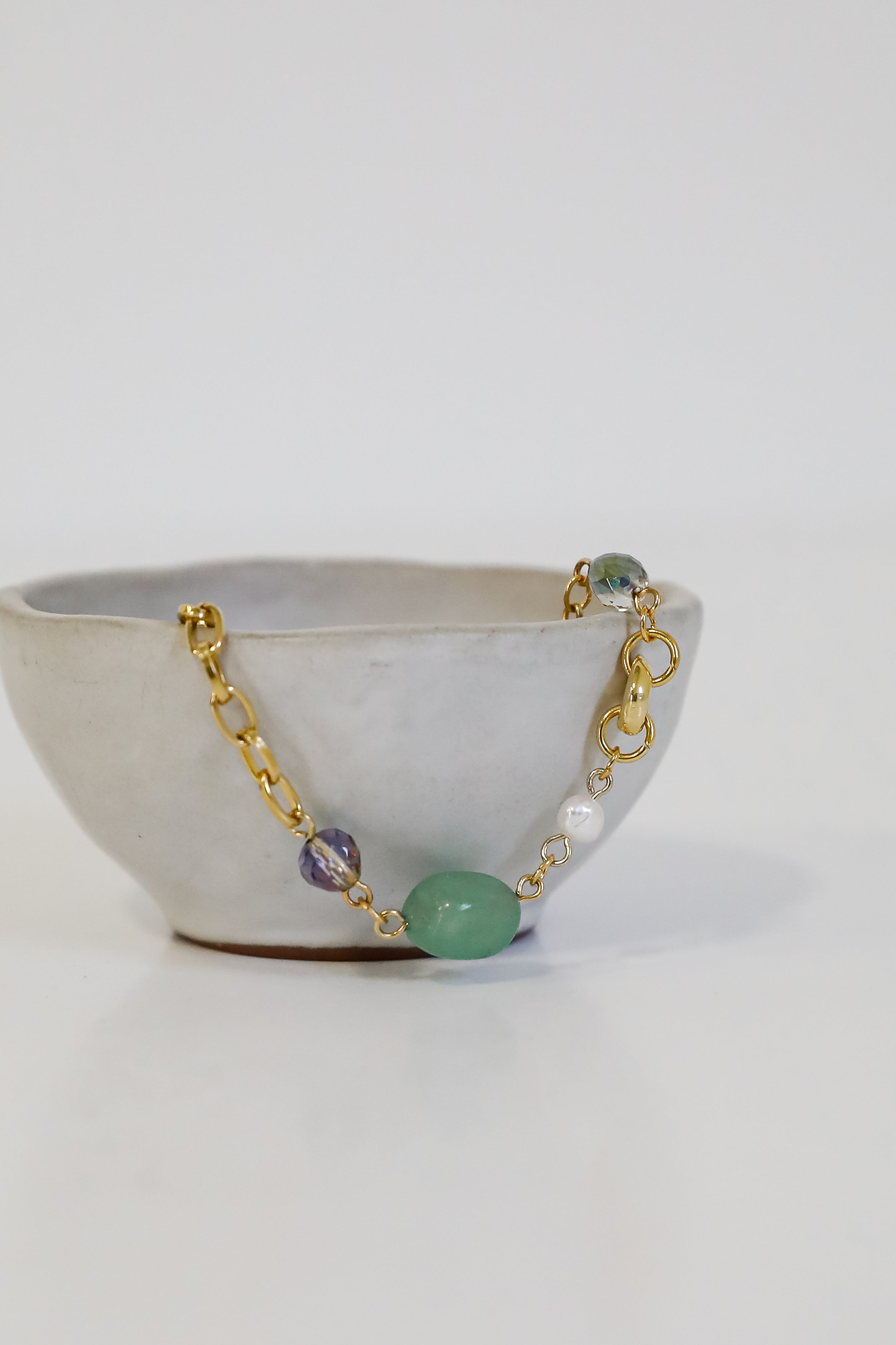 Amy Gold Gemstone Bracelet