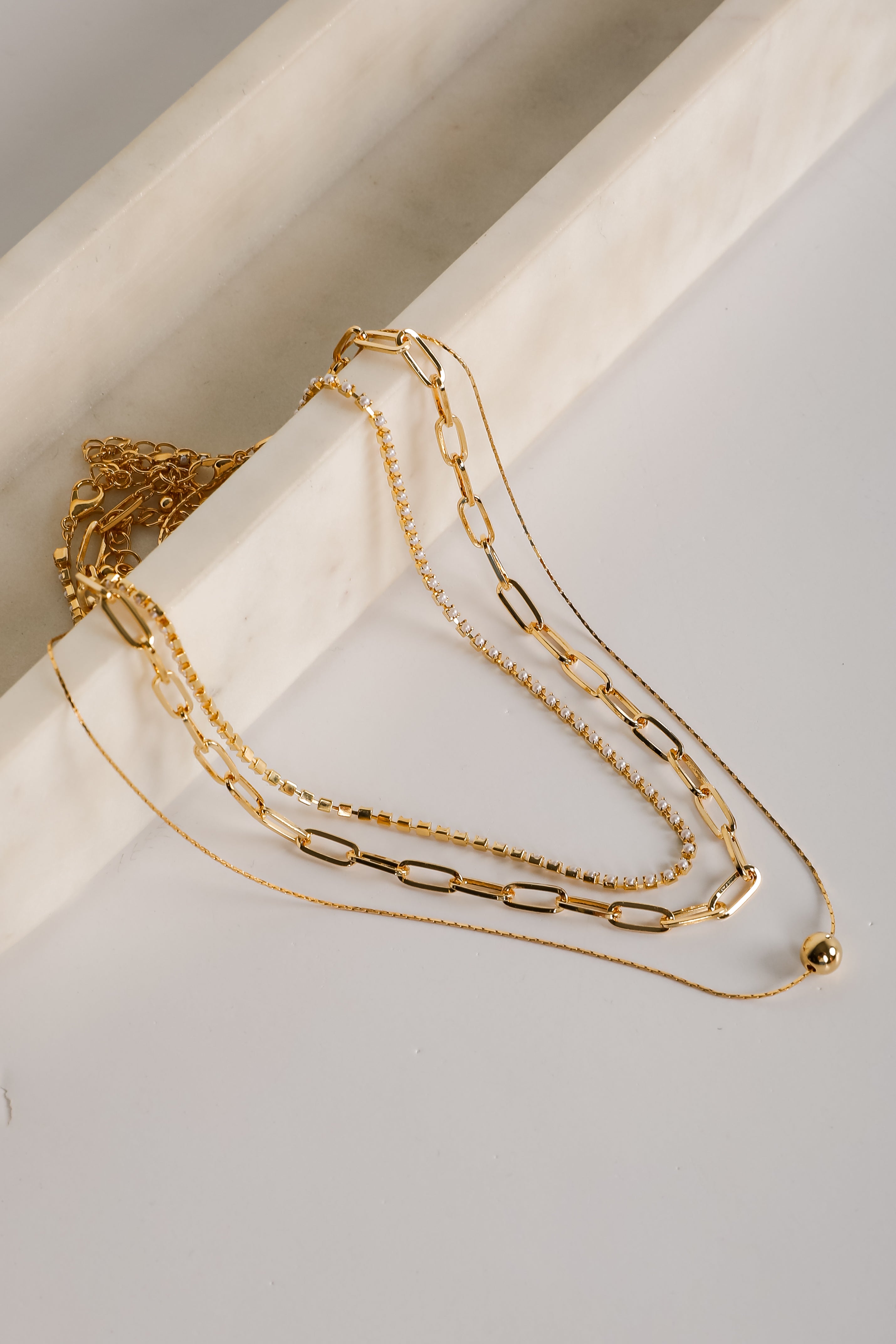 Taylor Gold Layered Chain Necklace