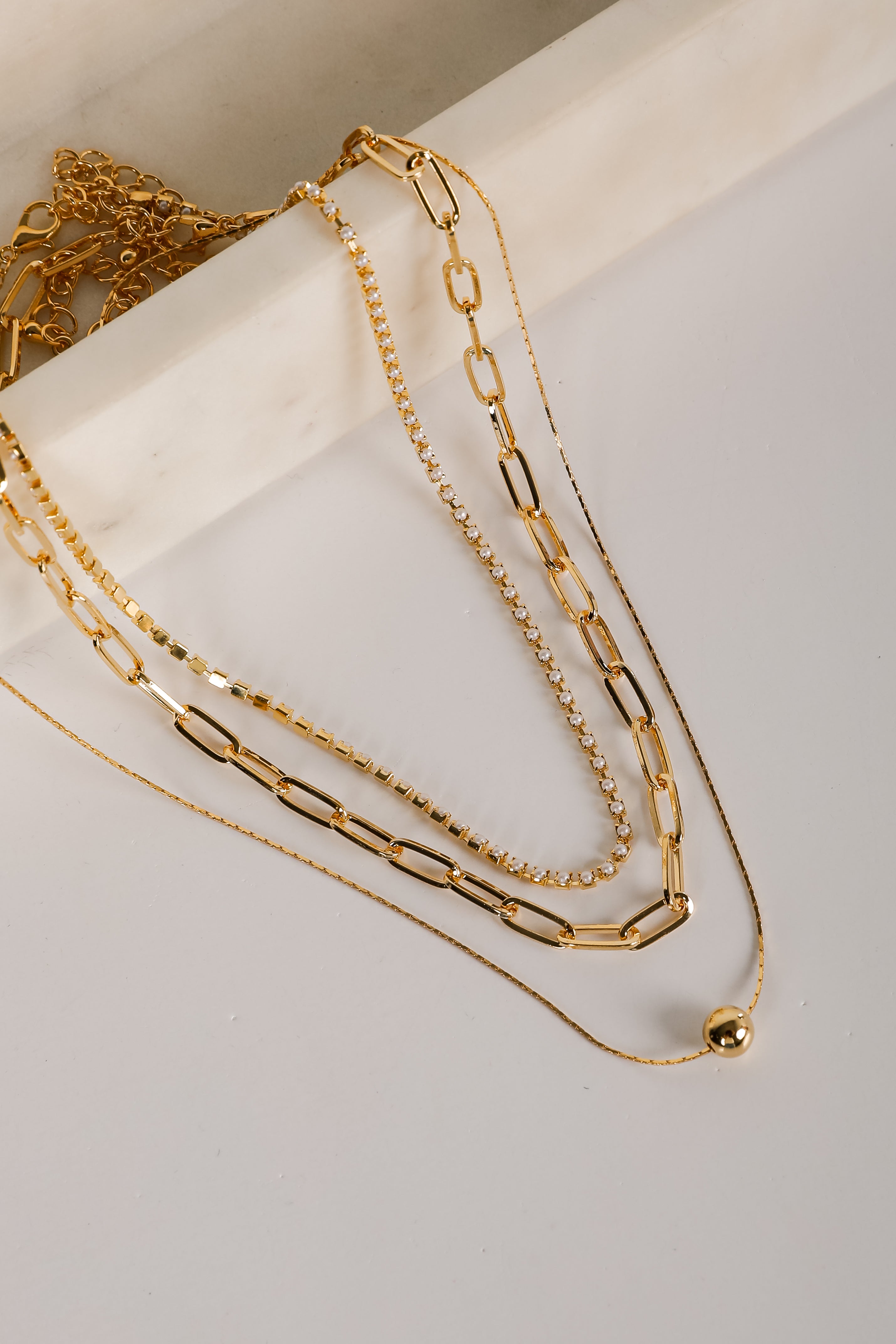 Taylor Gold Layered Chain Necklace