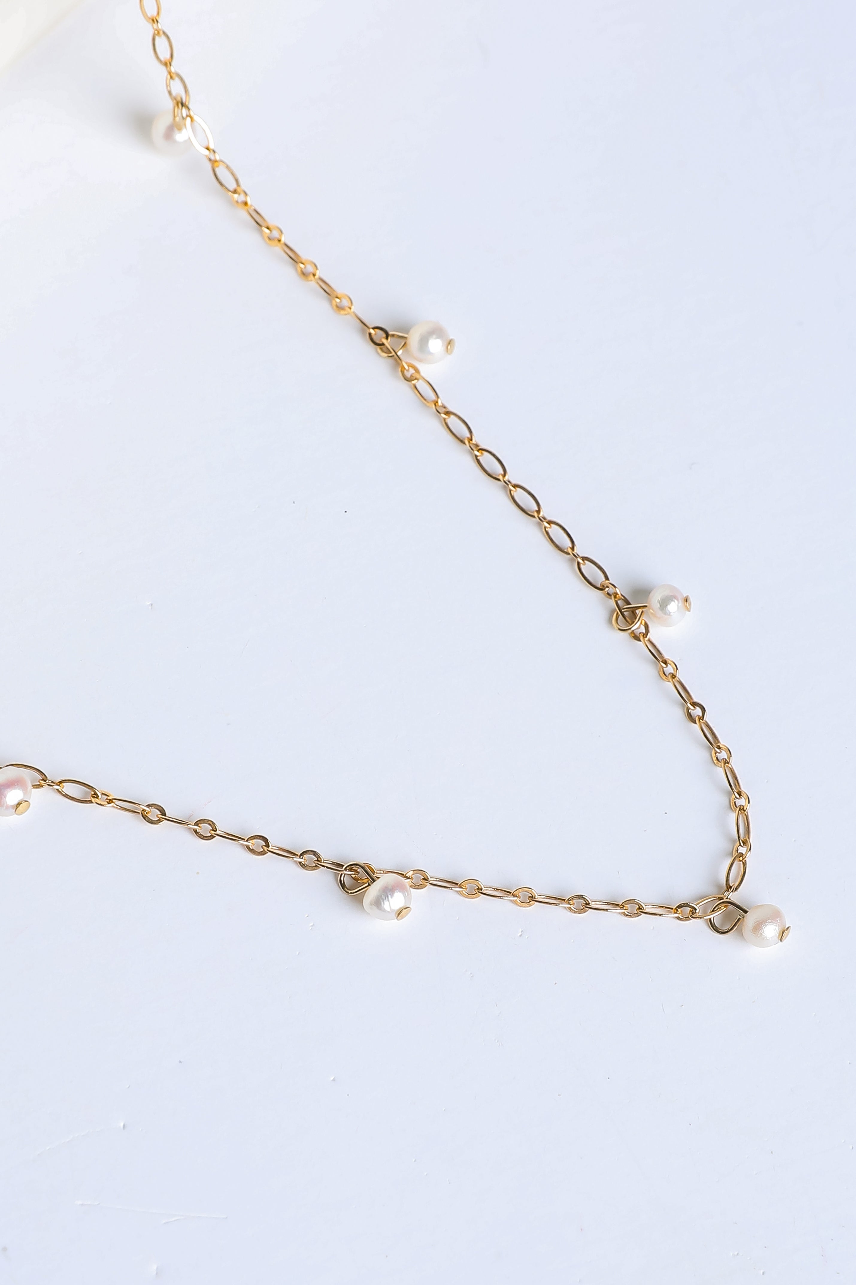 Taylor Gold Pearl Charm Necklace