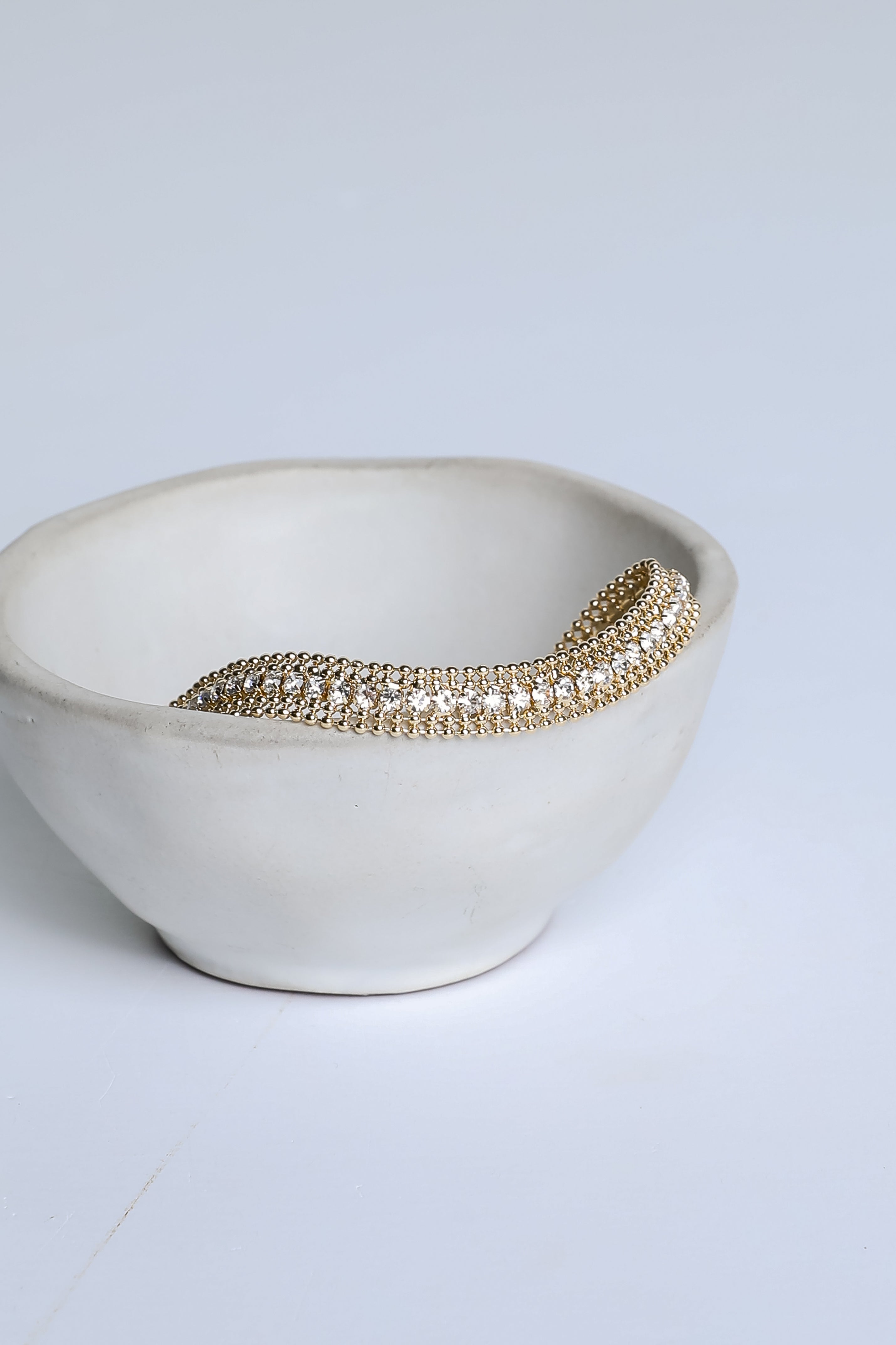 Eleanor Gold Rhinestone Bracelet