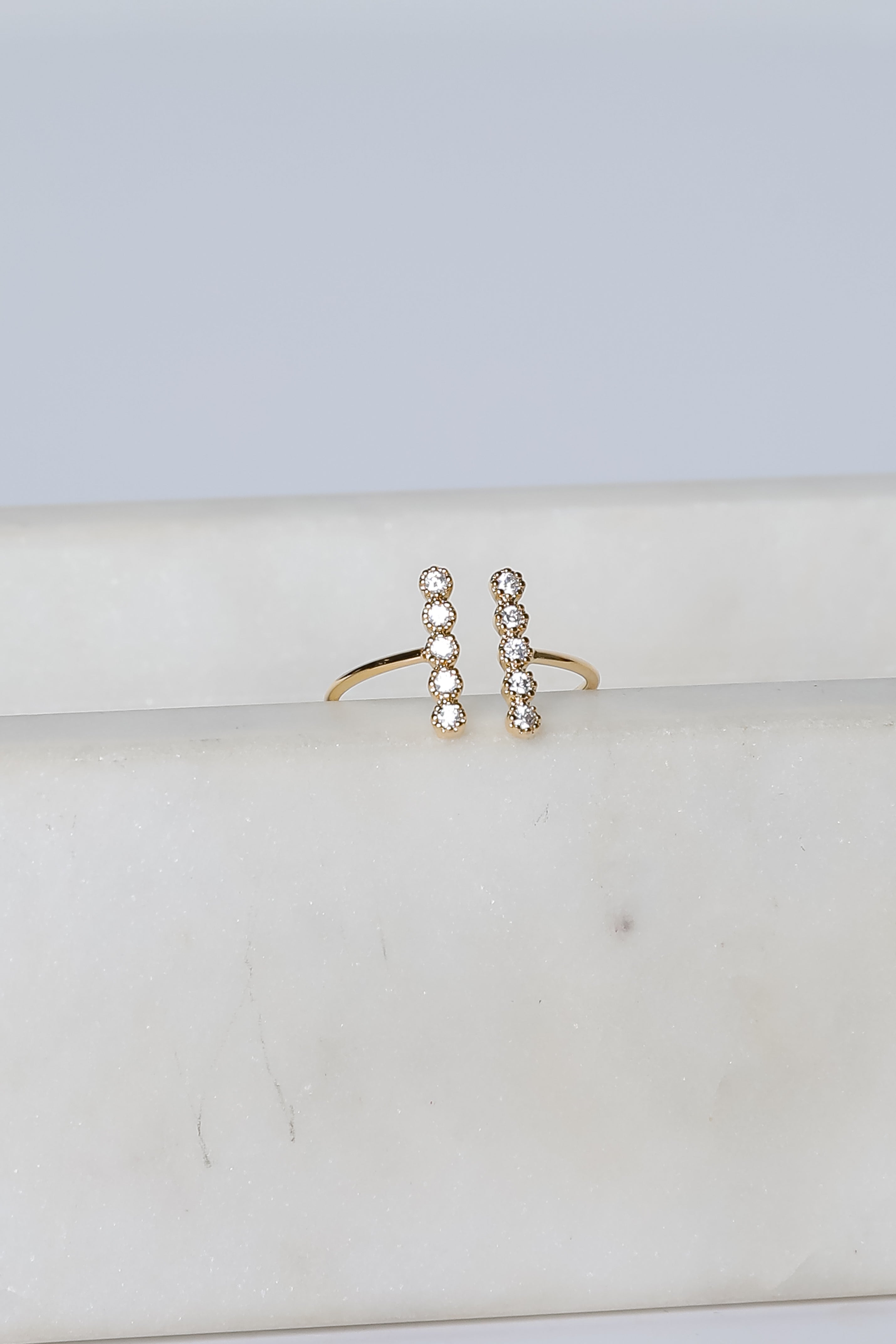 Aria Gold Rhinestone Ring