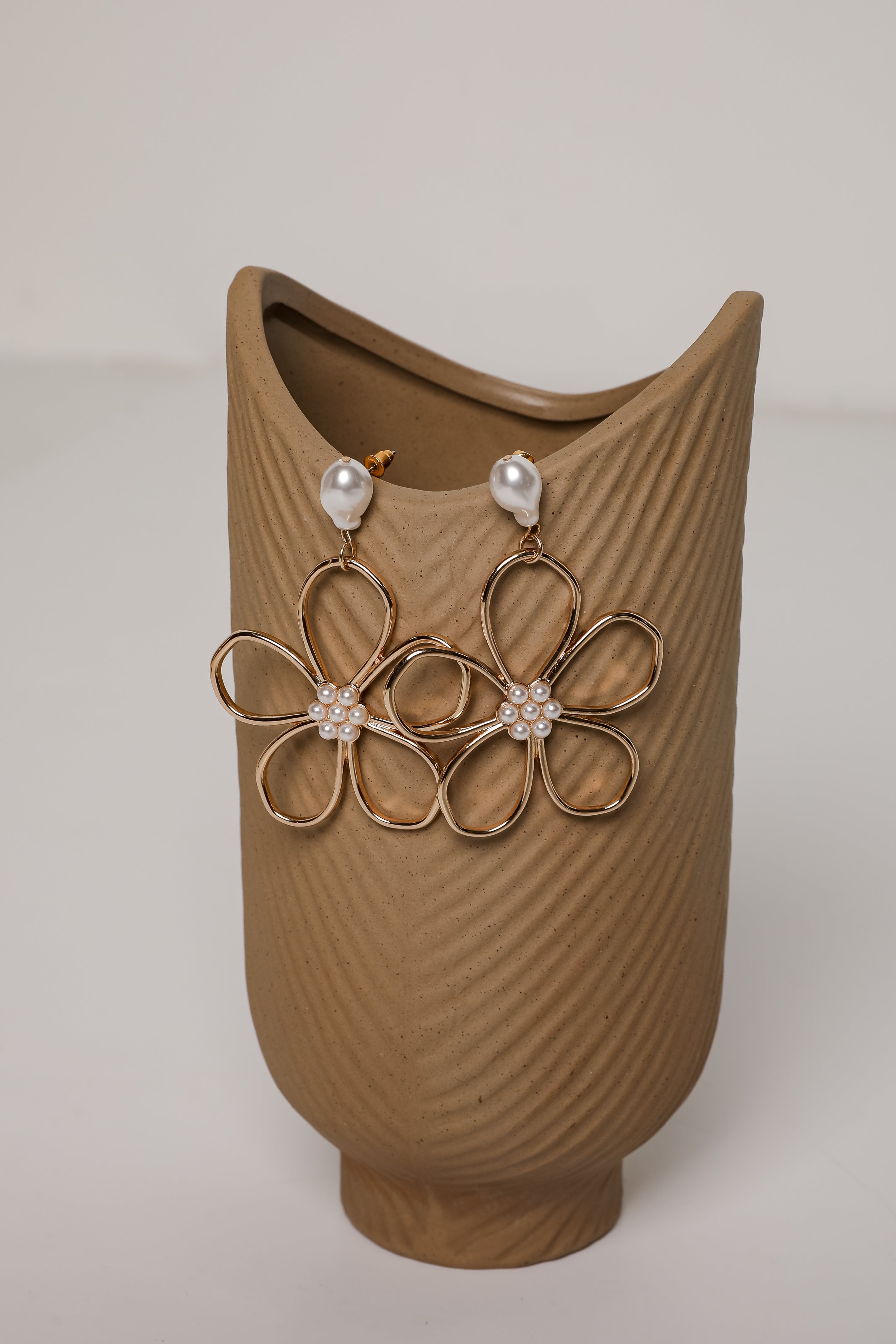 Haven Gold Flower Drop Earrings