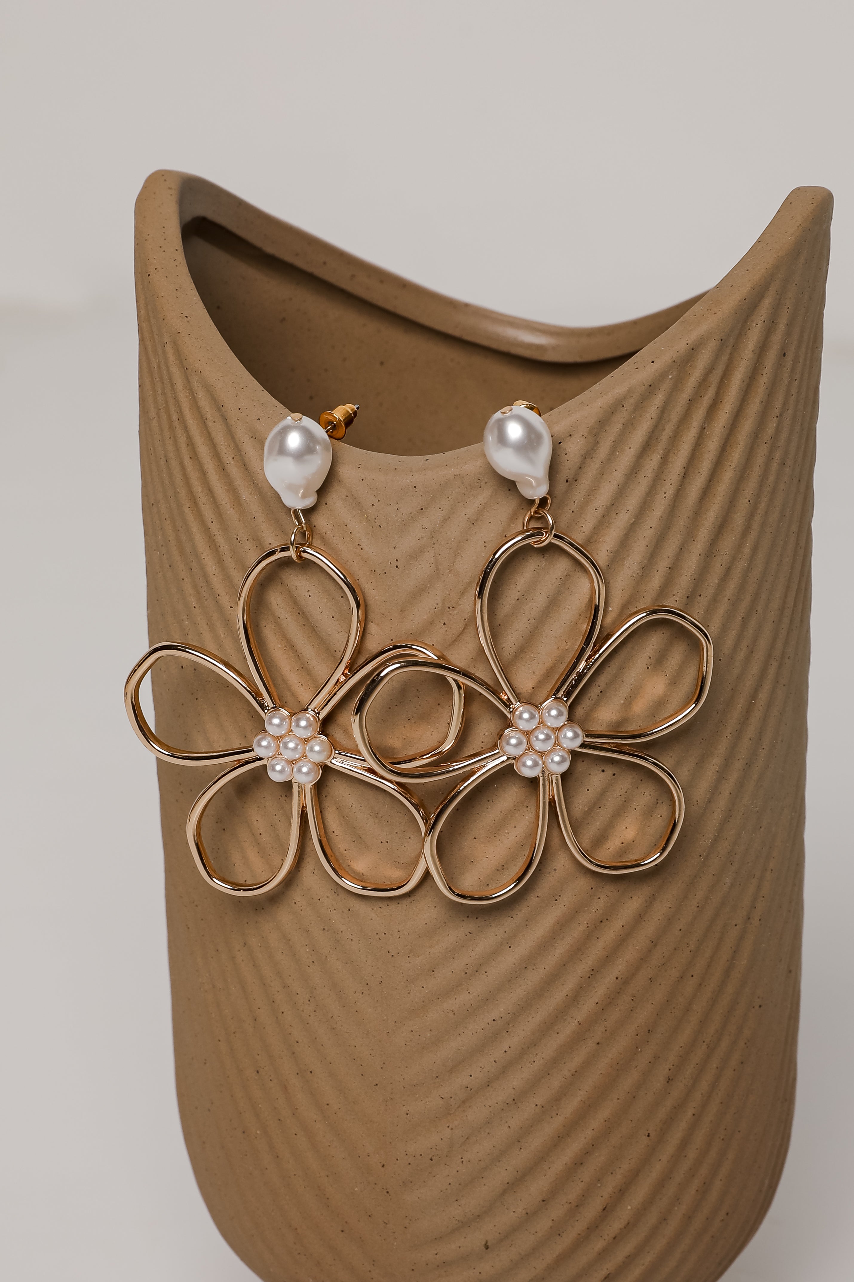 Haven Gold Flower Drop Earrings