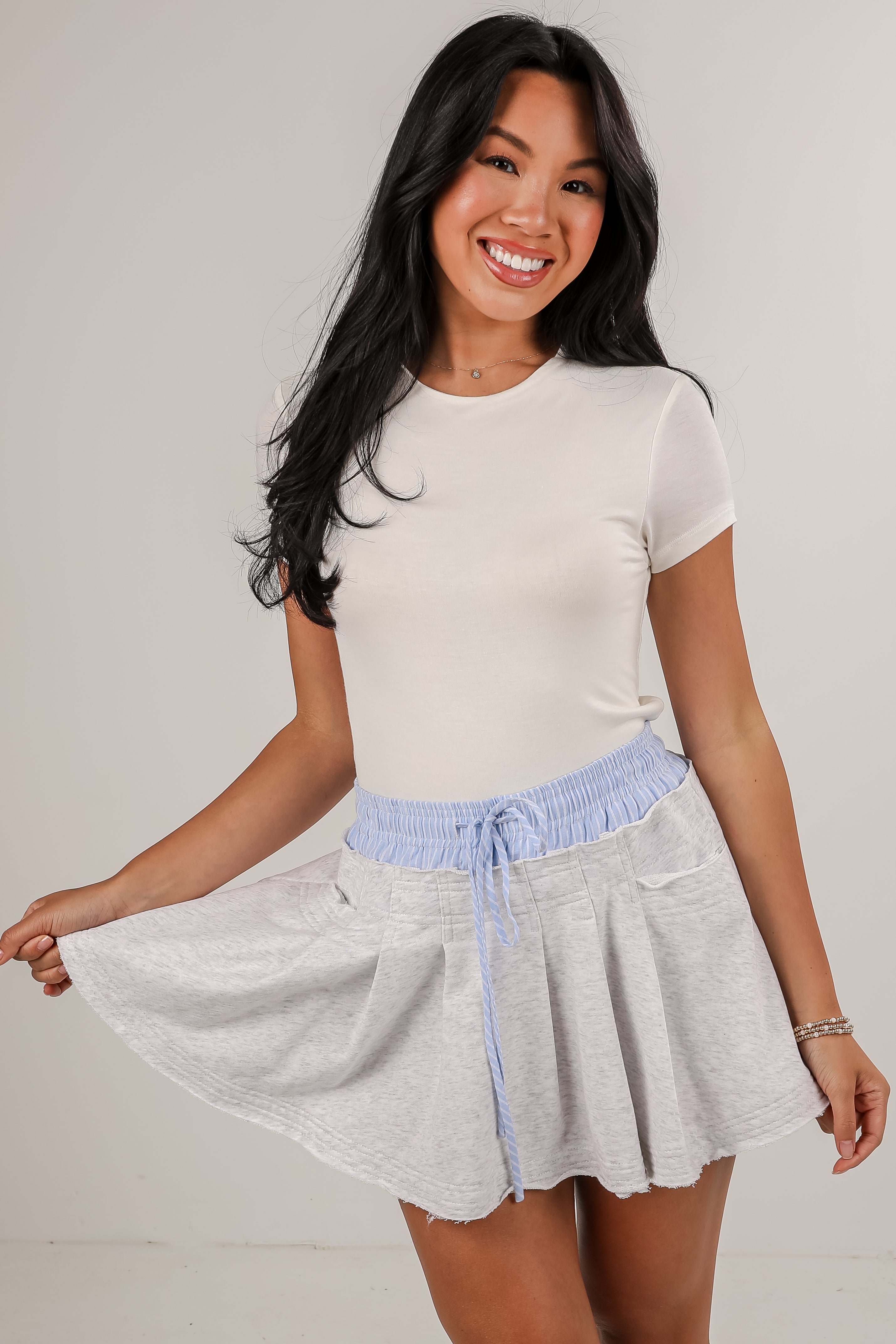 Sweet Like Summer Heather Grey Skort