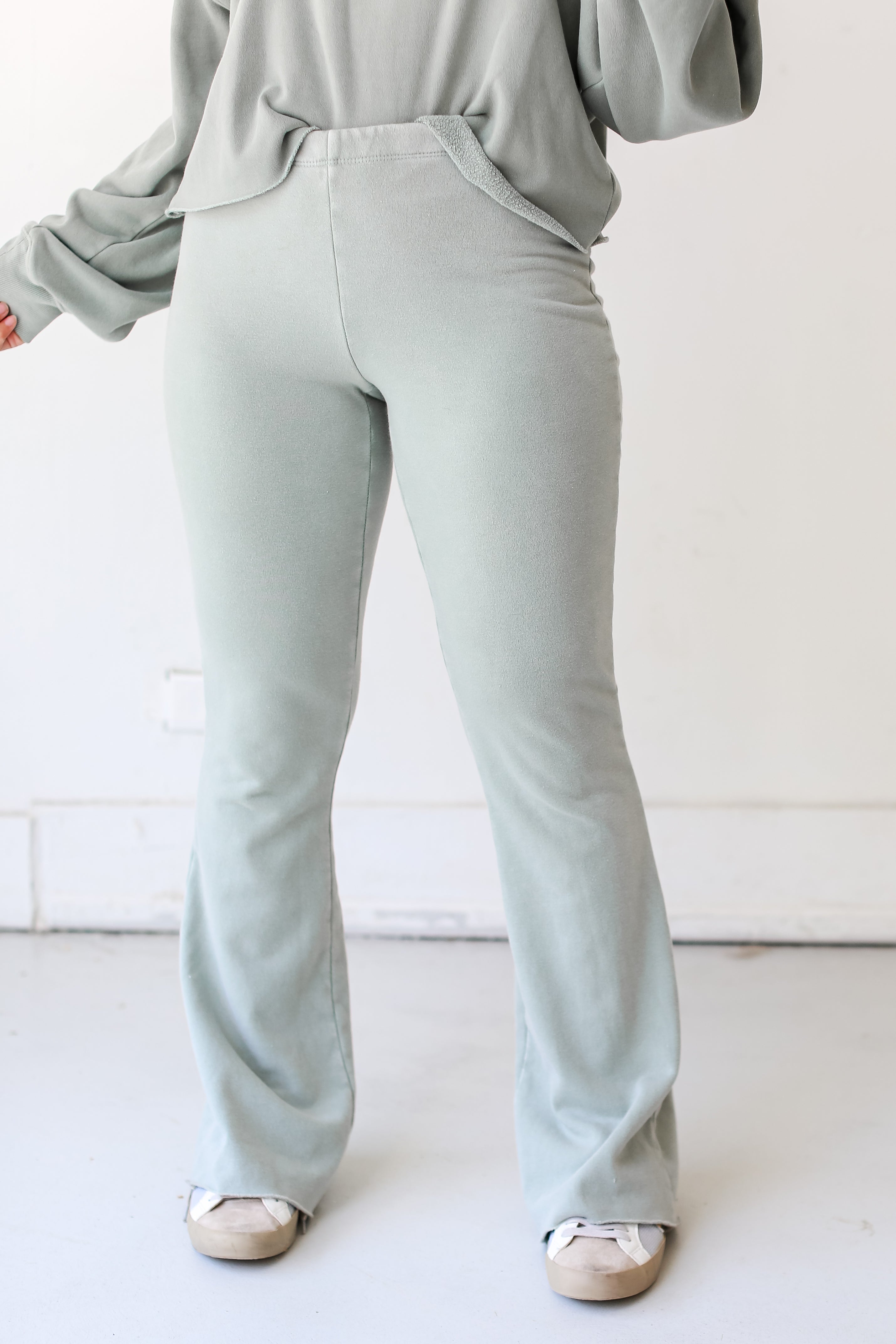 sage Lounge Pants close up