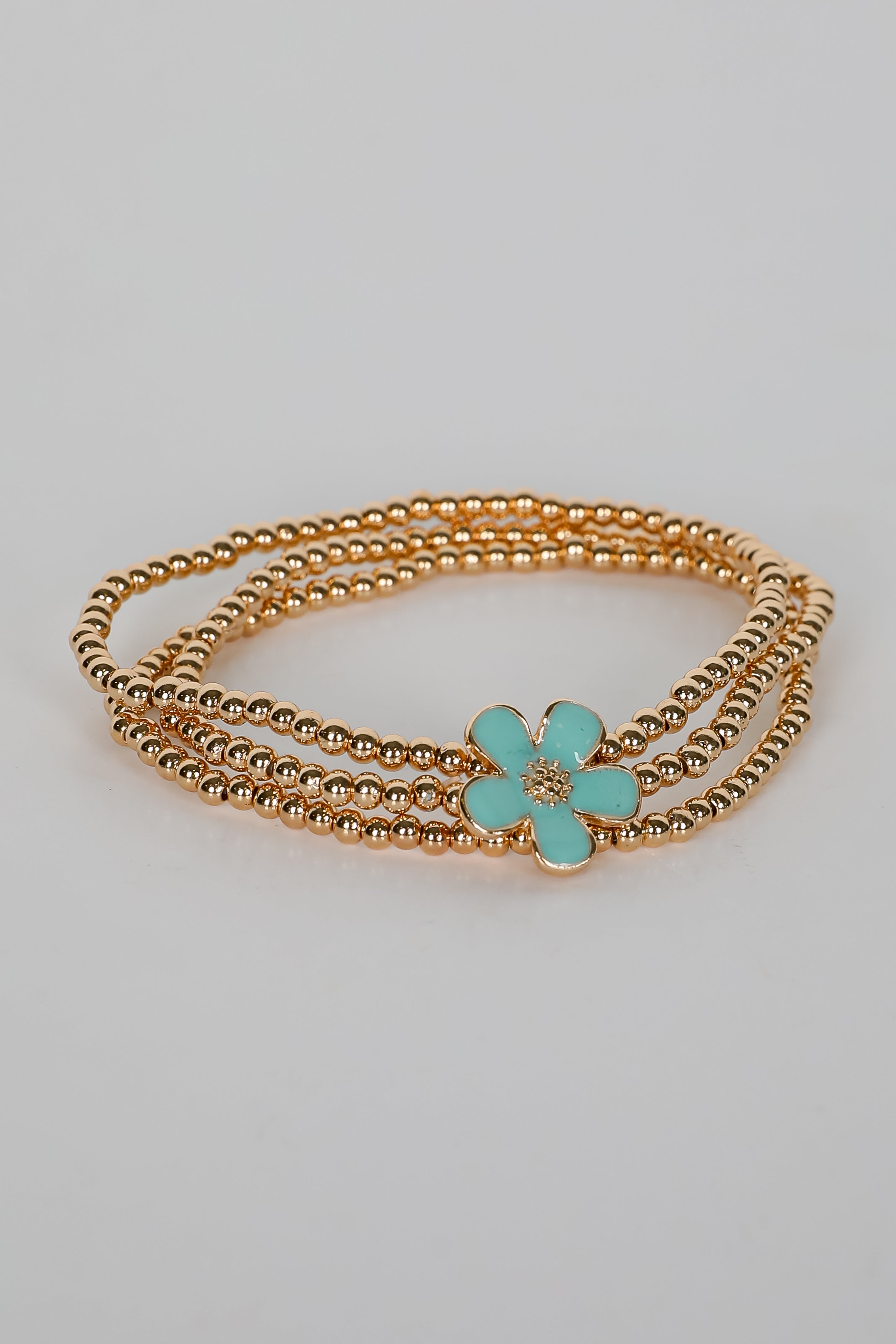 Catherine Beaded Flower Charm Bracelet