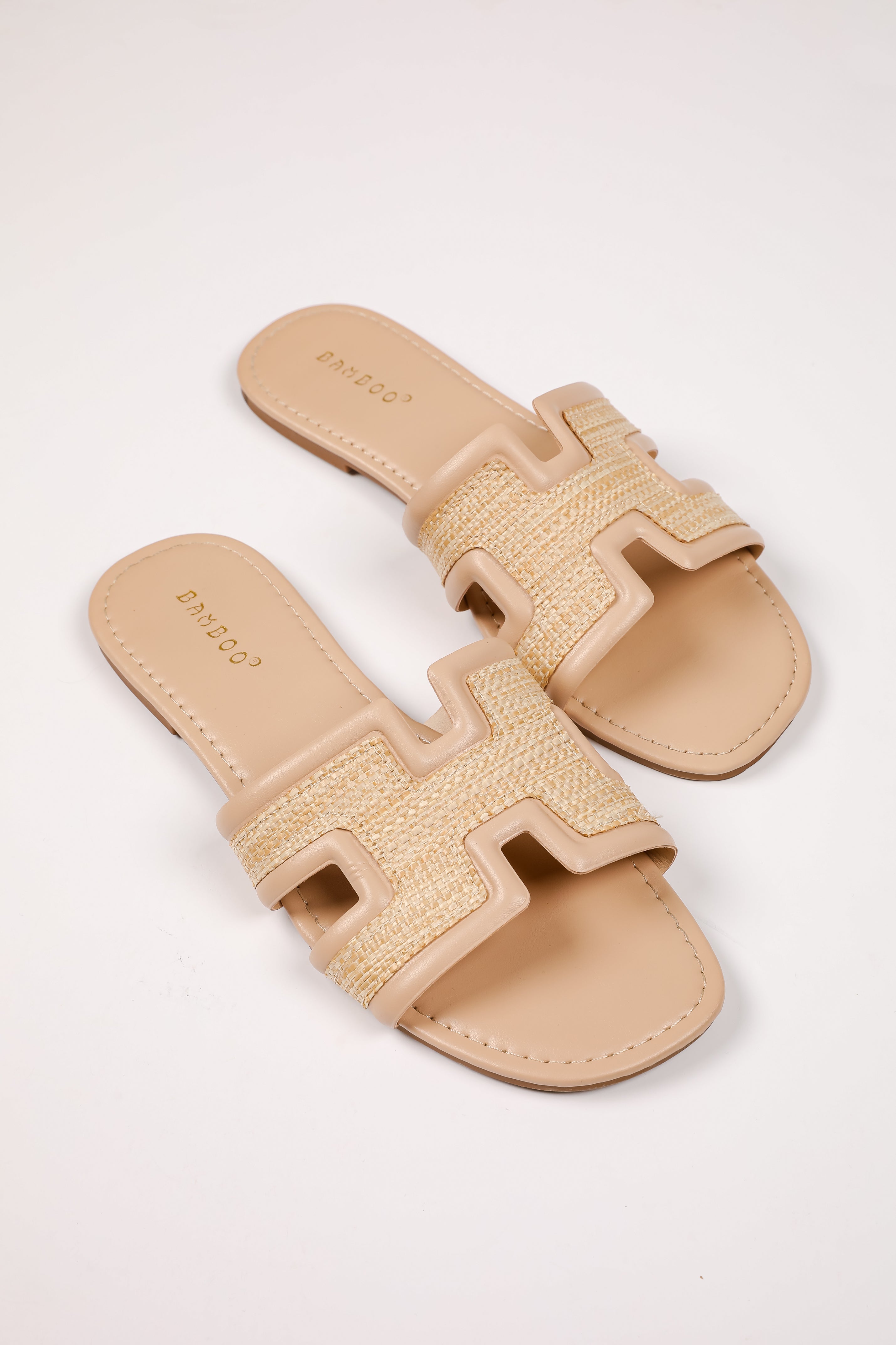 Sunny Days Ahead Natural Straw Slide Sandals