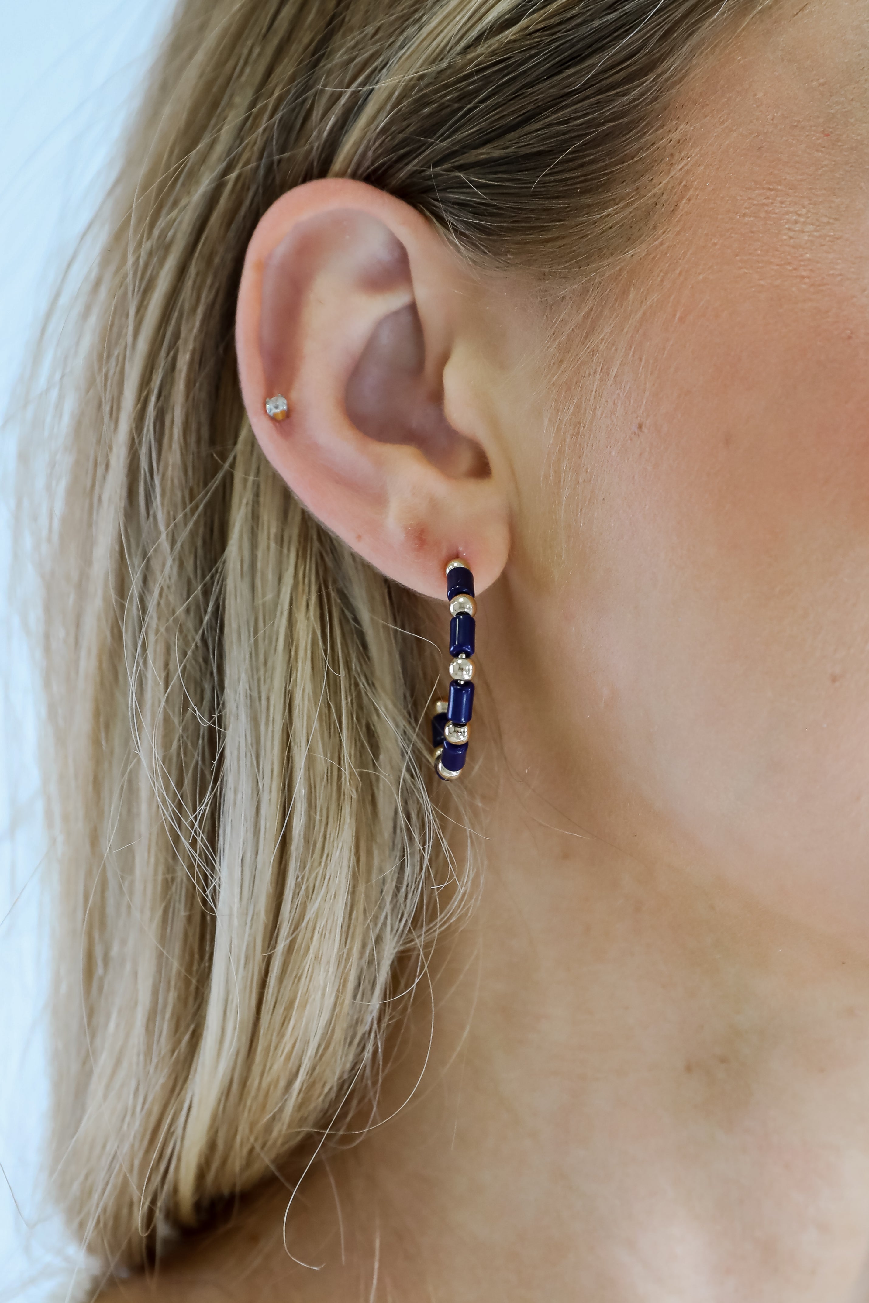 Sadie Beaded Hoop Earrings