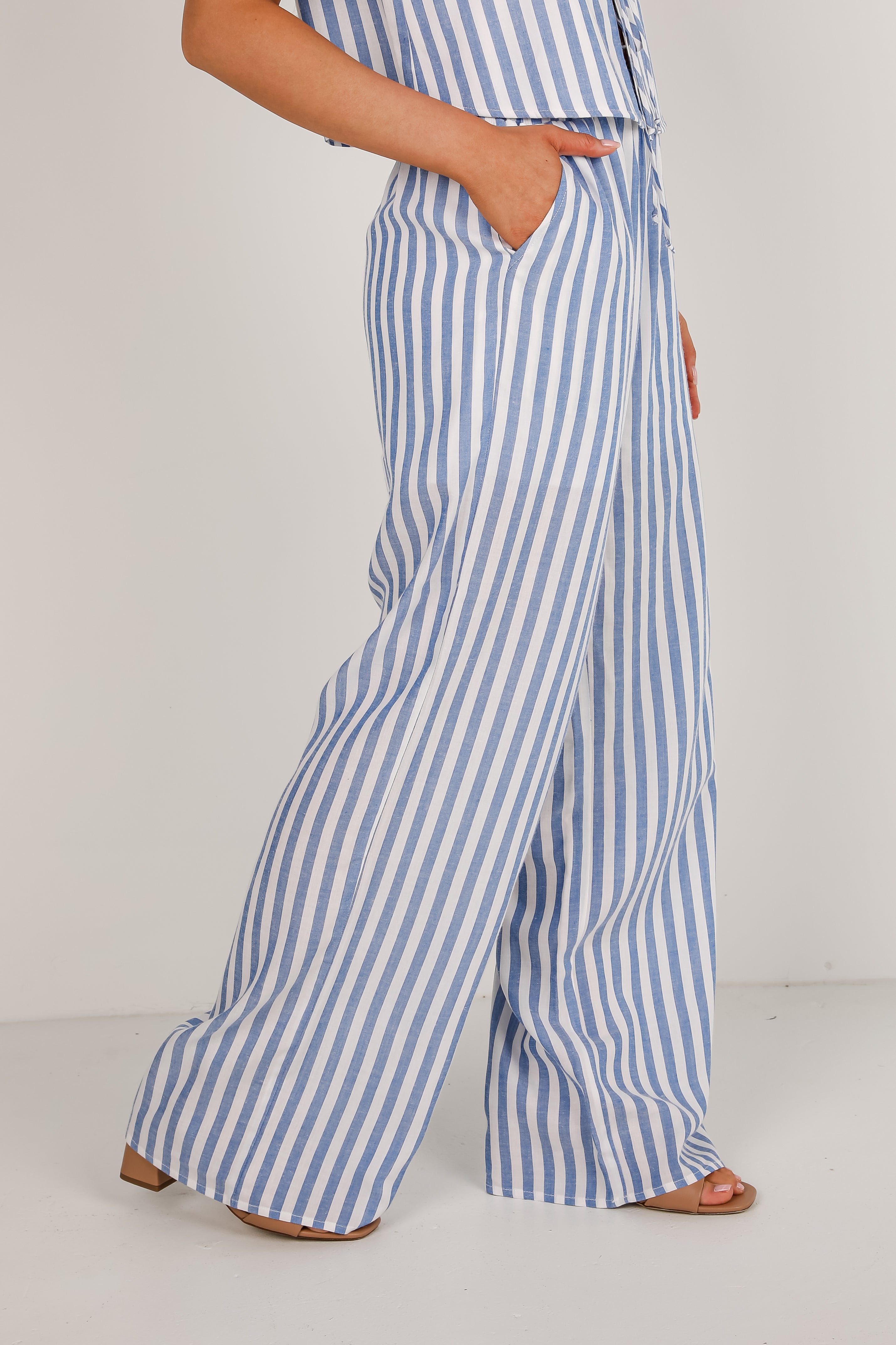 Make It Last Navy Striped Pants