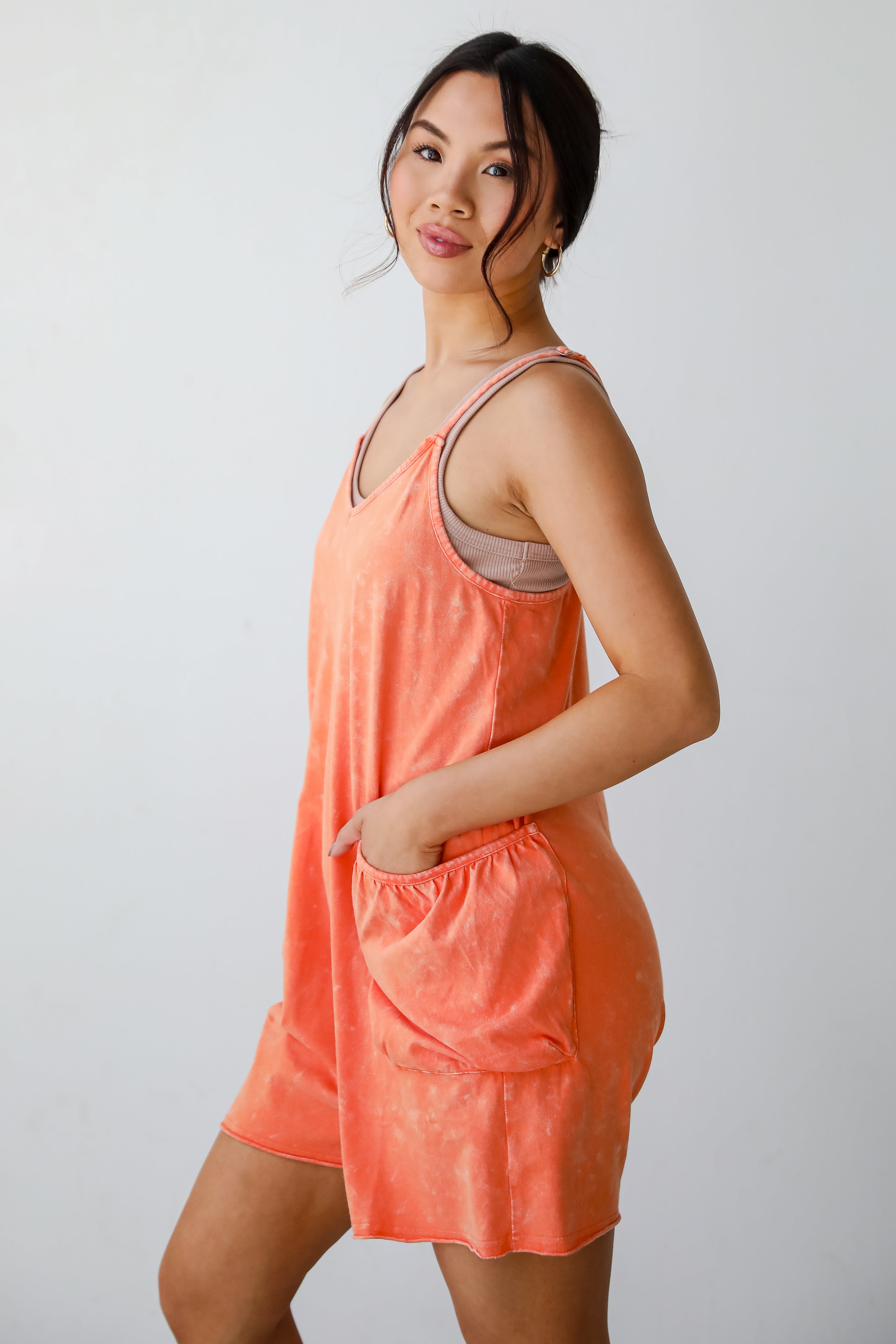 Relaxed Perfection Acid Washed Romper