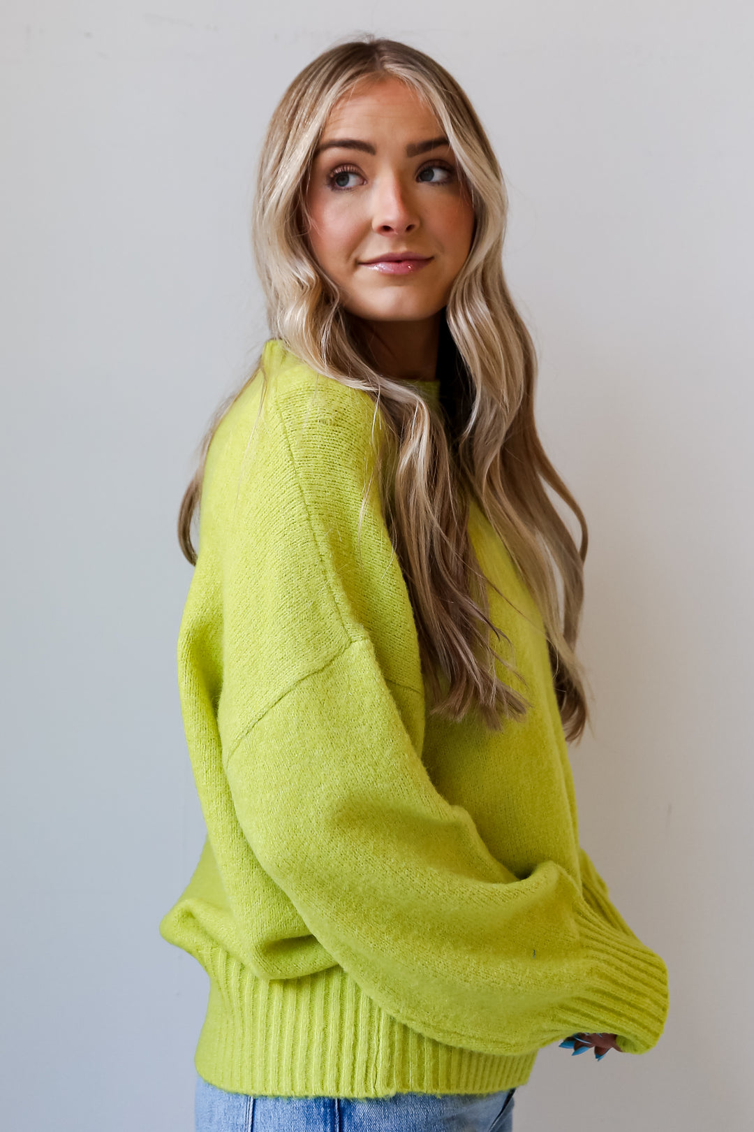 bright lime Oversized Sweater