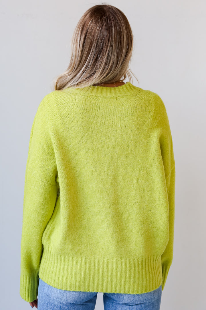 lime Oversized Sweater for women