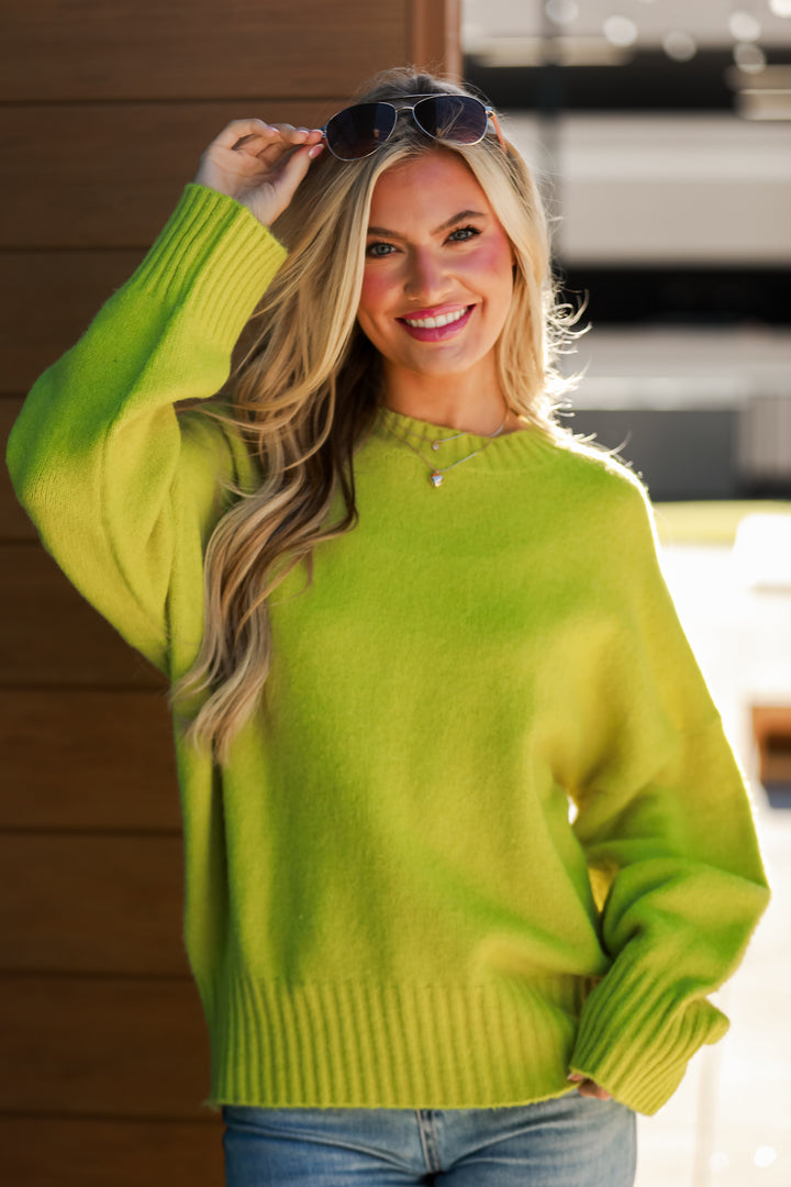 lime Oversized Sweater