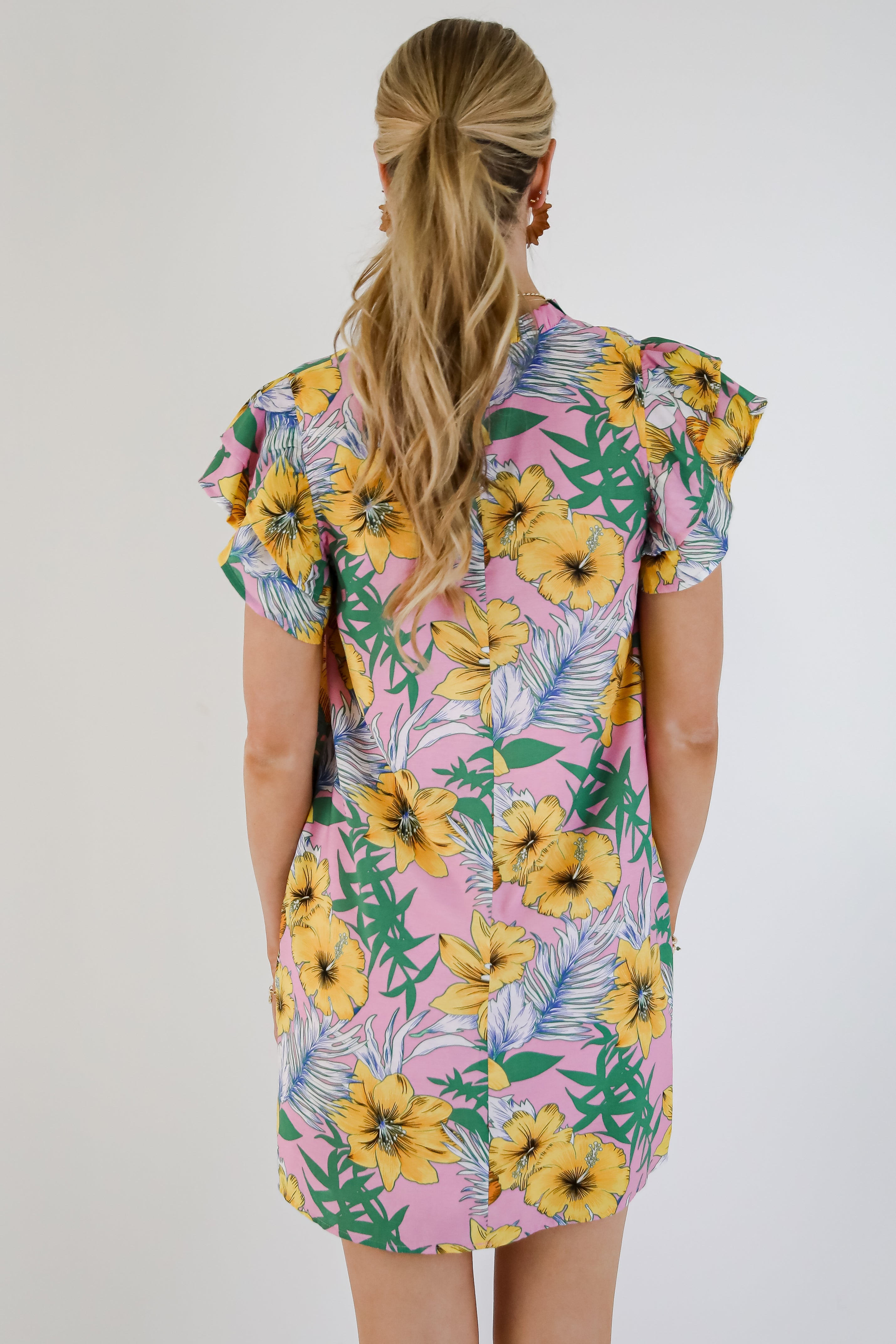 Up To Fate Pink Floral Mini Dress