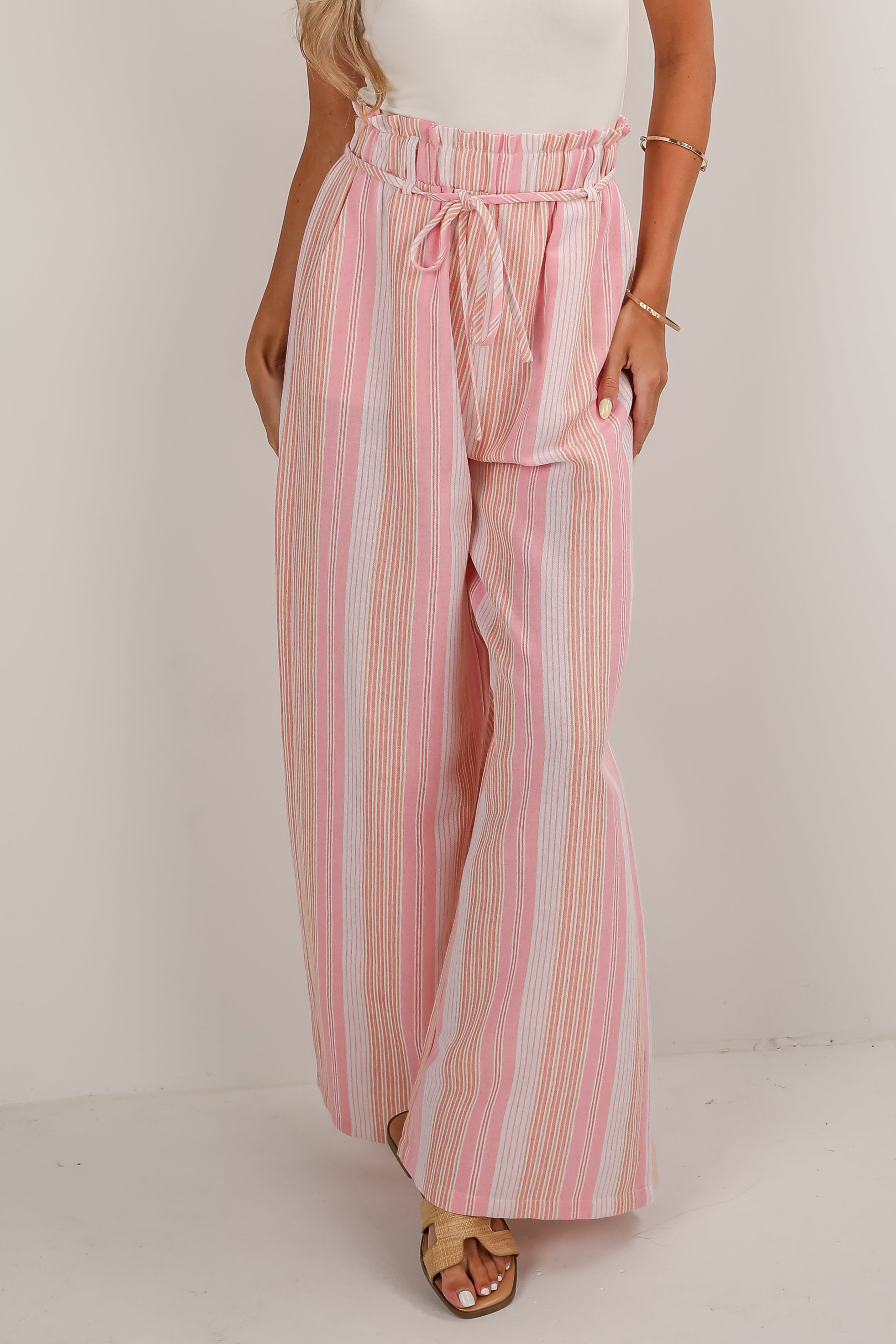 Own The Look Pink Striped Pants
