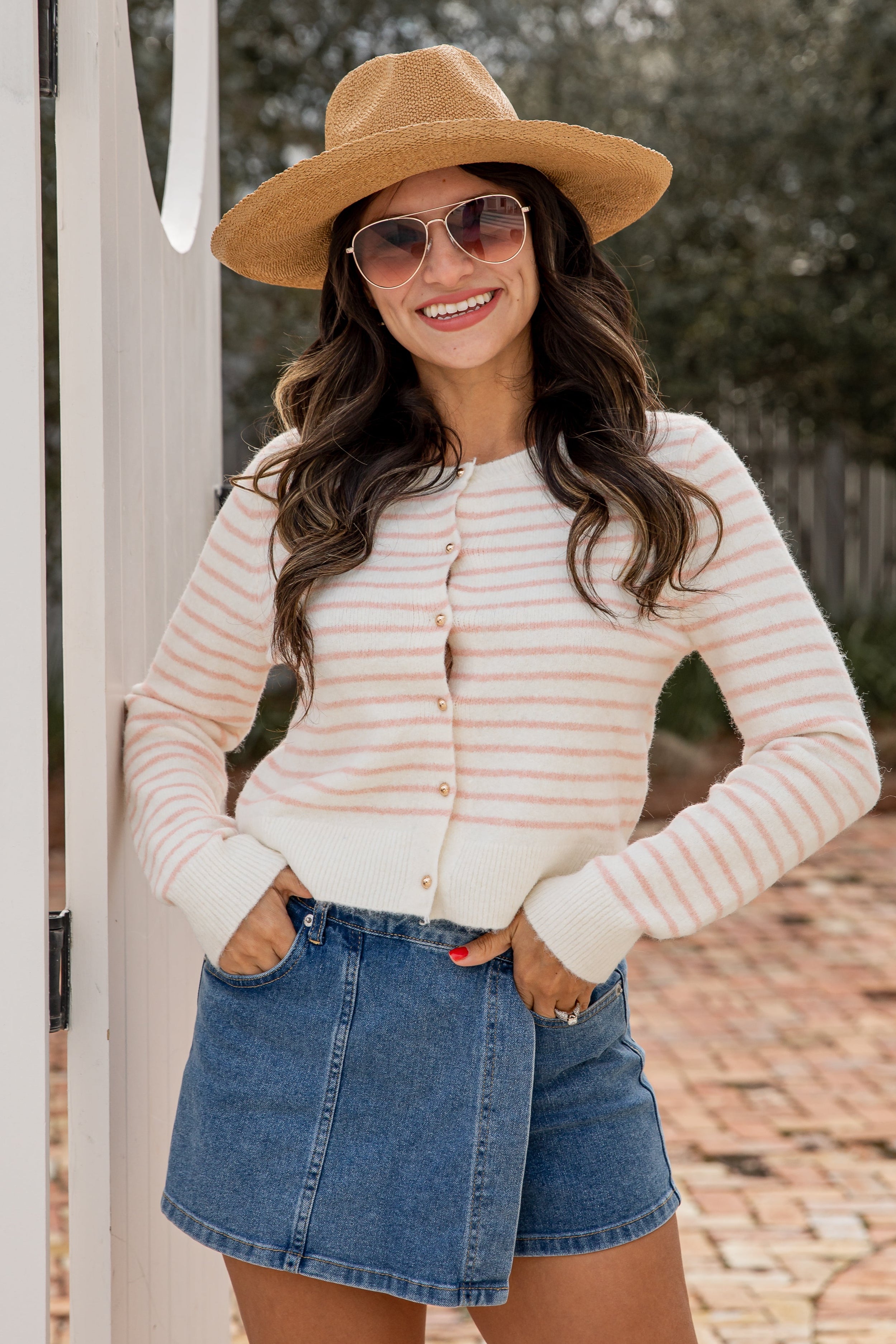 FINAL SALE - Always Yours Button Front Striped Sweater