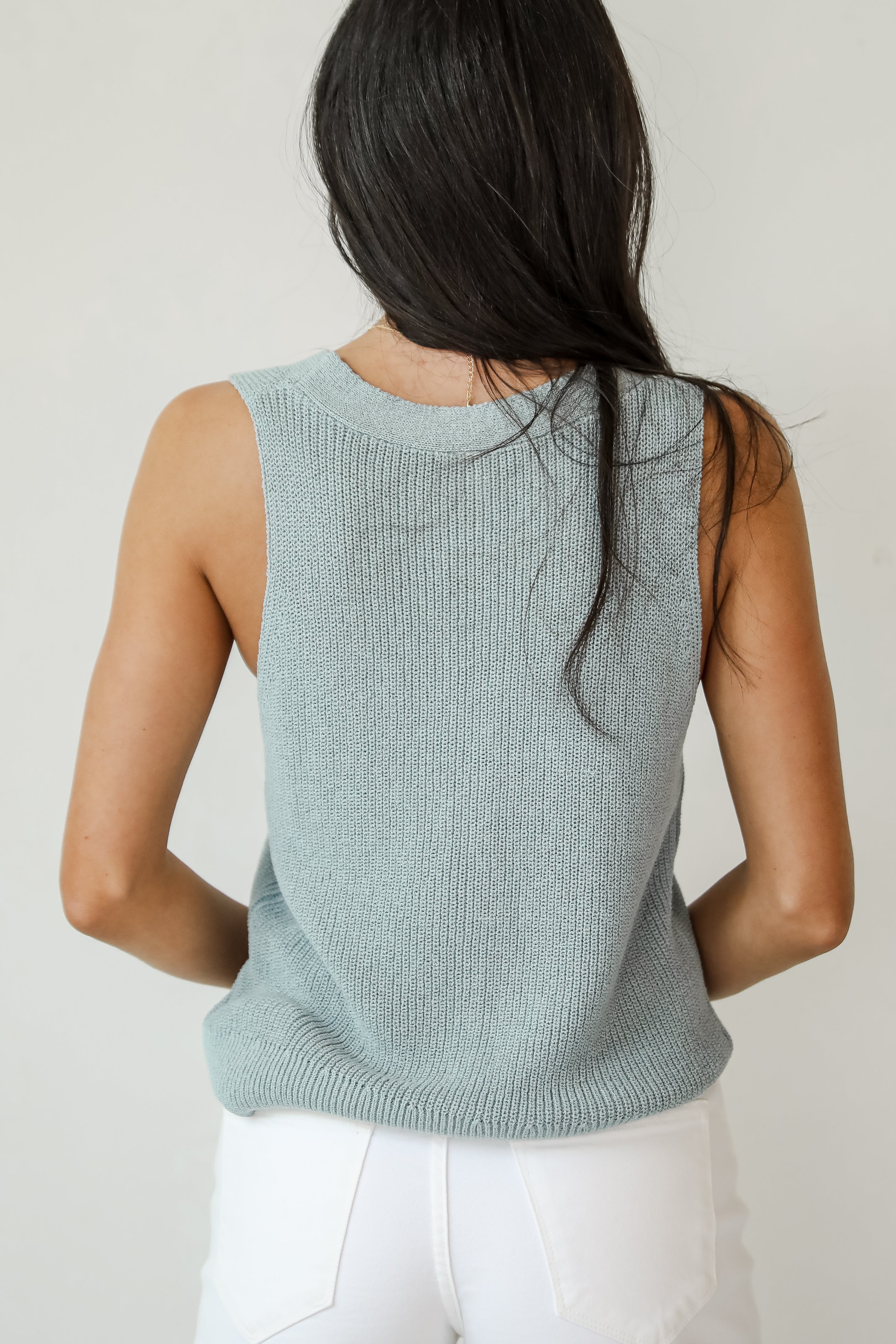 Essentially Sweet Sage Knit Vest