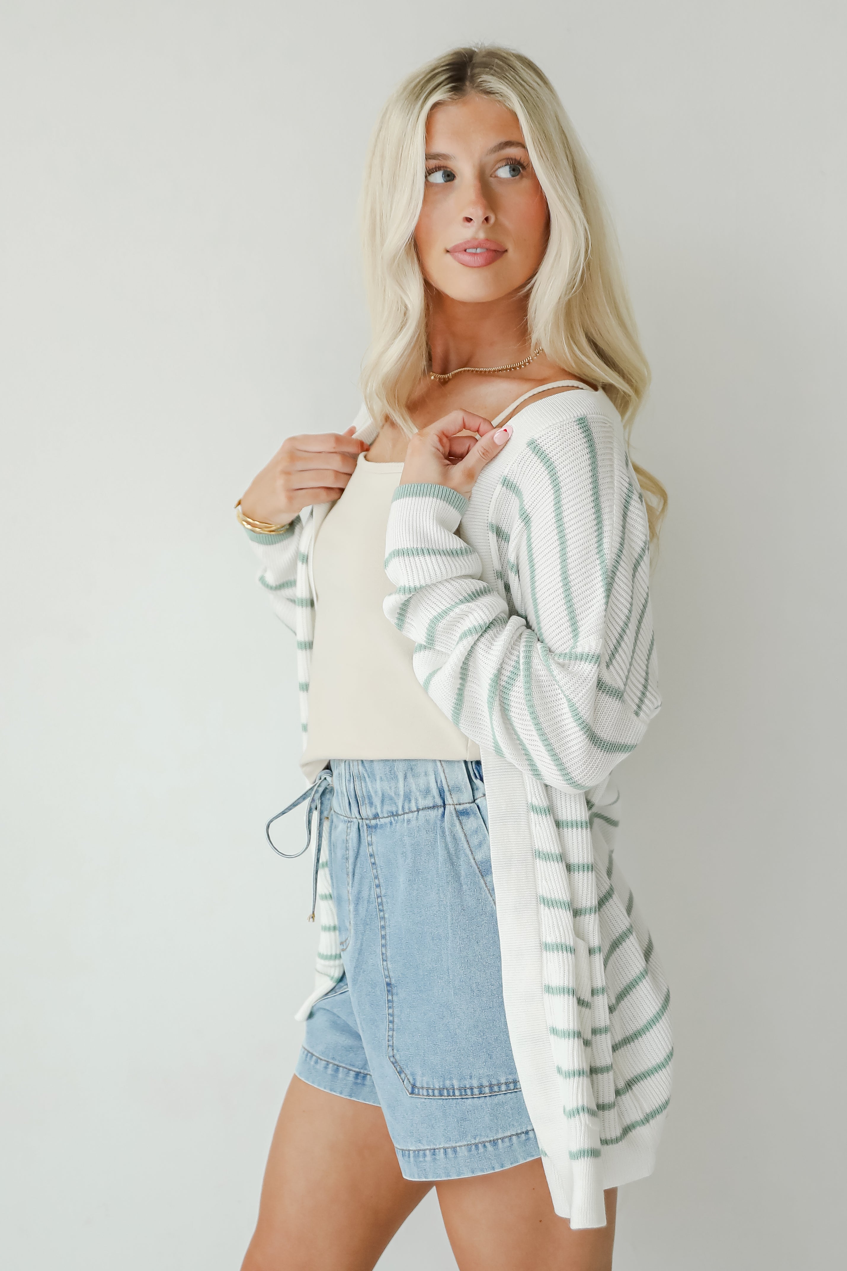 Radiant Season Striped Cardigan