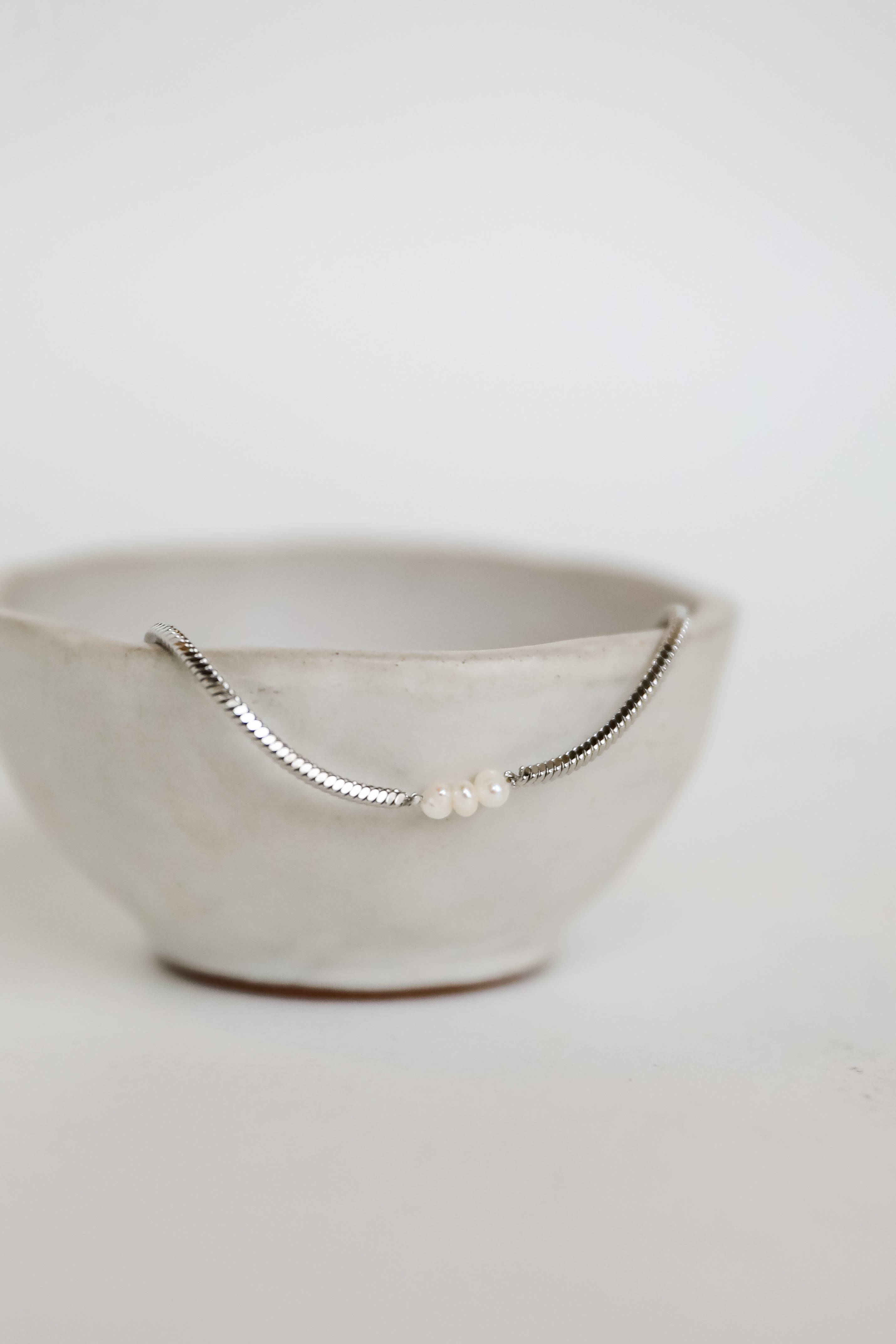 Ellie Silver Pearl Charm Bracelet