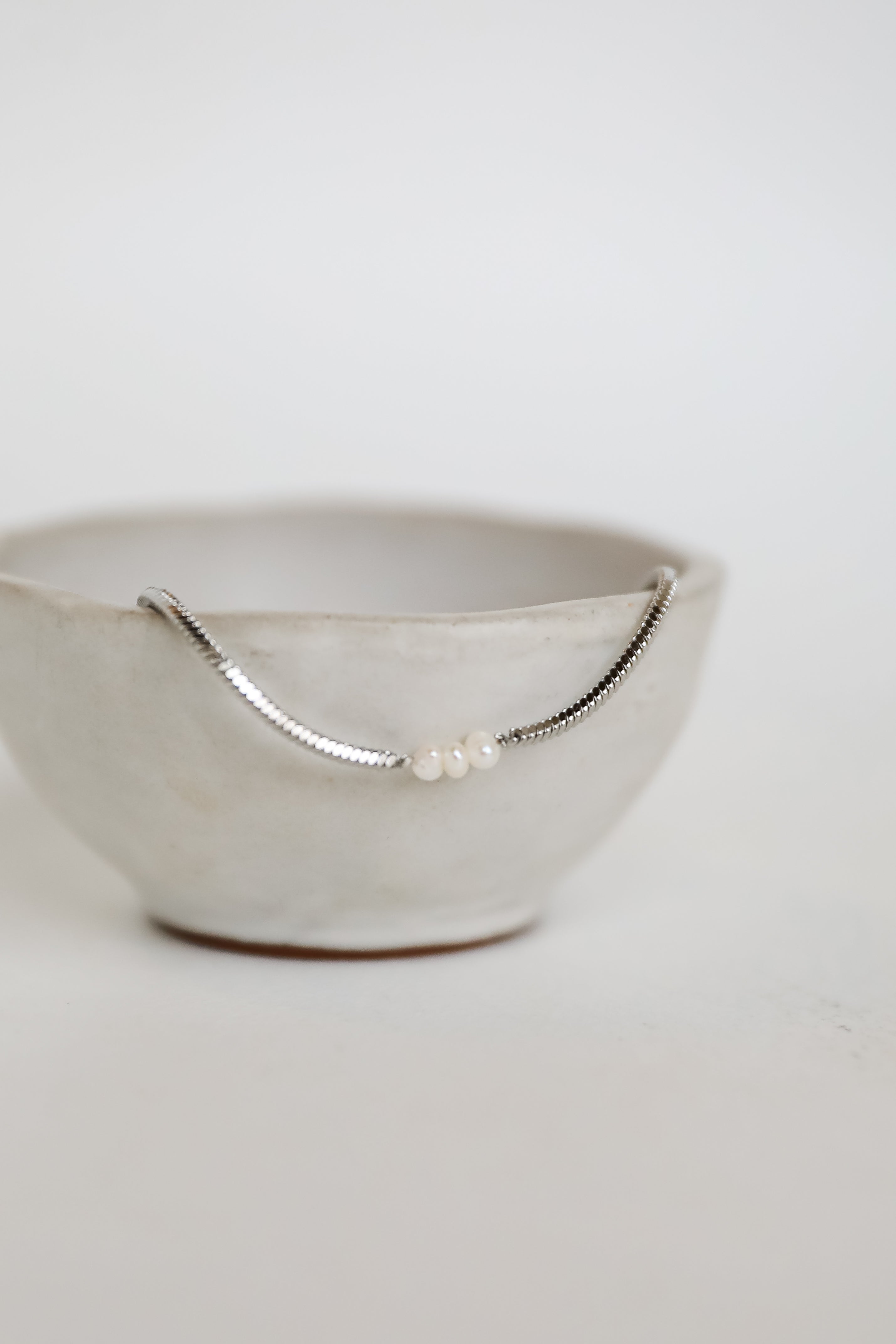 Ellie Silver Pearl Charm Bracelet